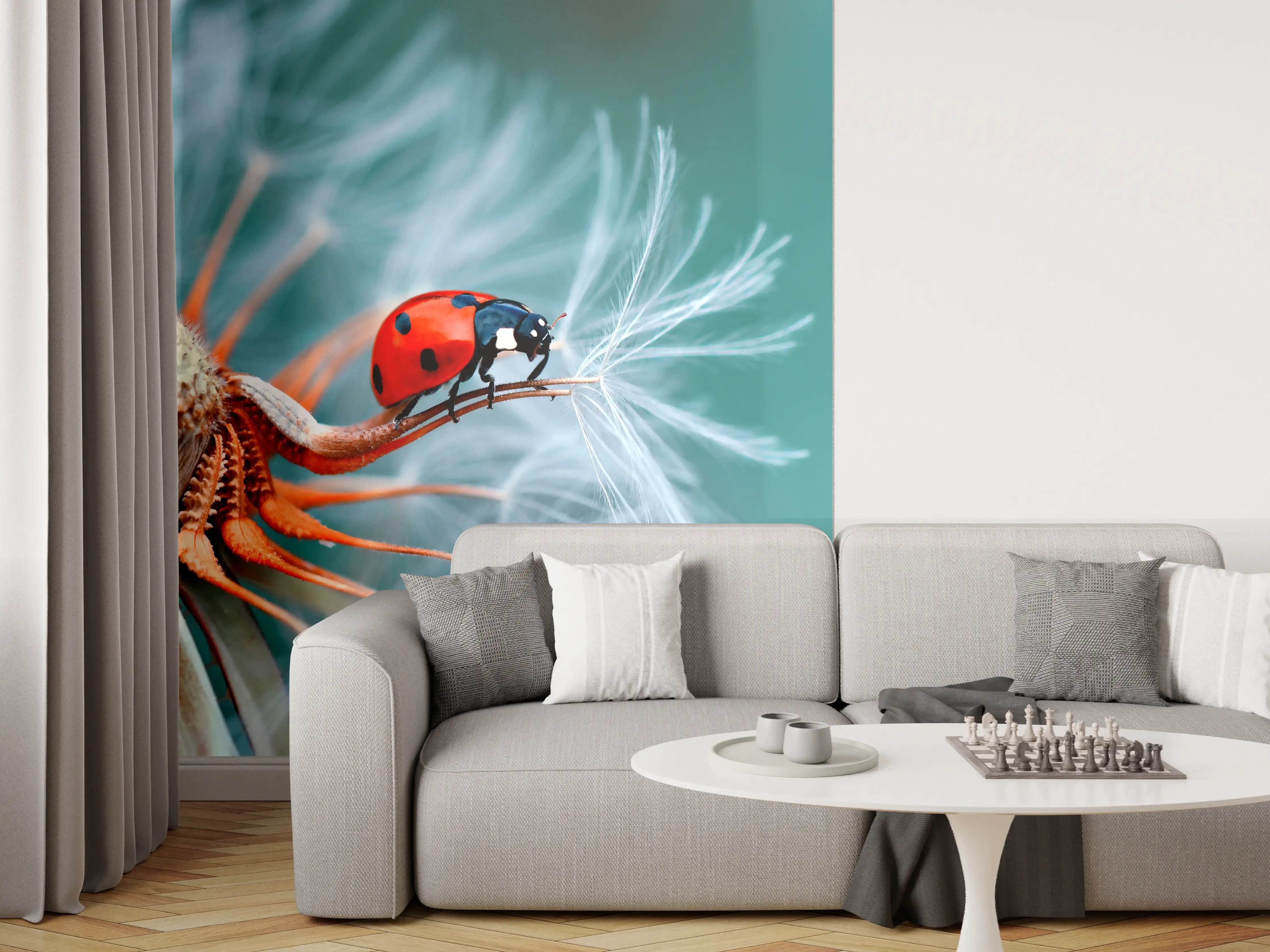 Wandverkleidung Wohnzimmer - Himmlische Naturaufnahme mit der summenden Bitte