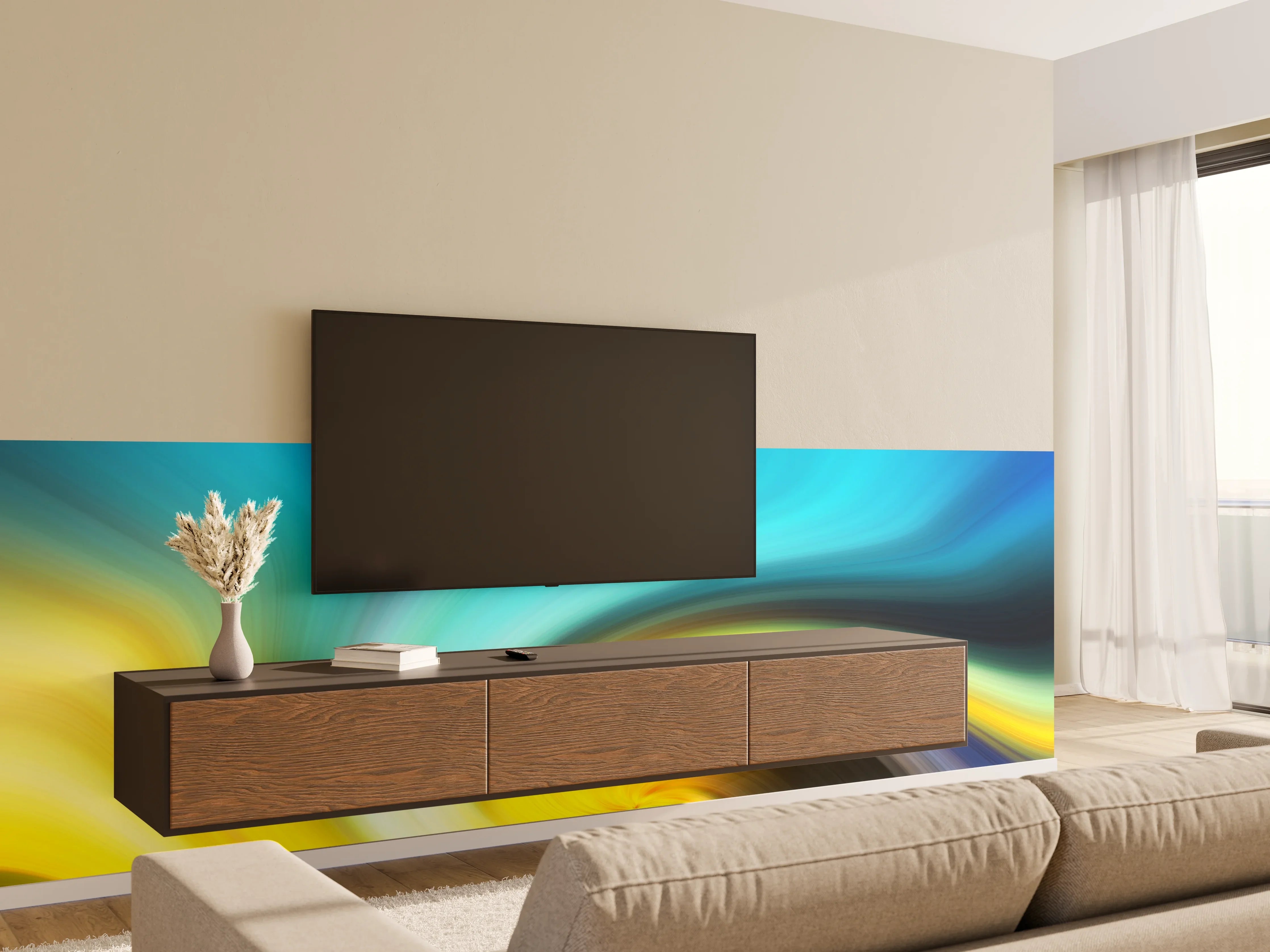 Wandverkleidung Wohnzimmer - Hintergrundgestaltung