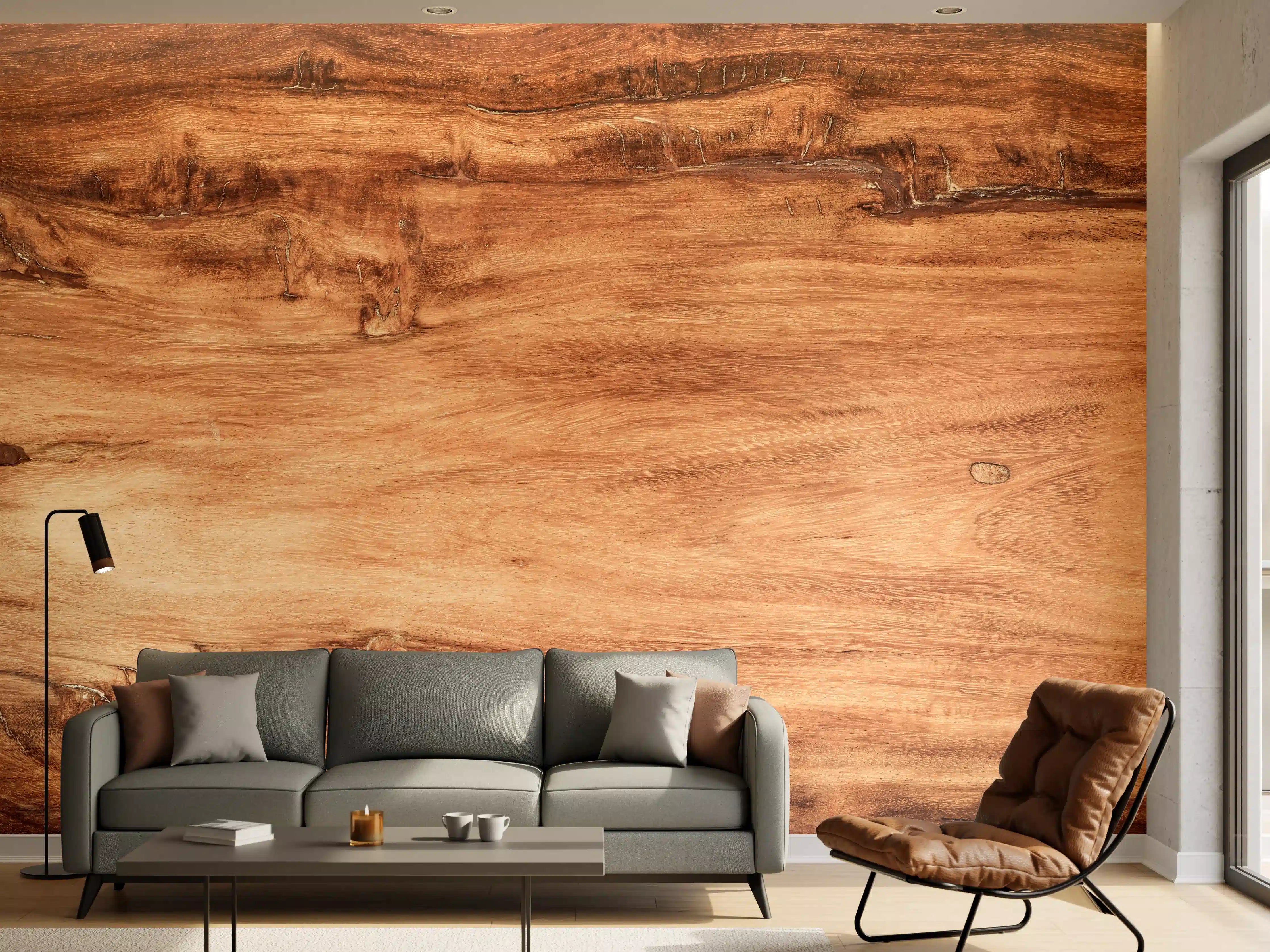 Wandverkleidung Wohnzimmer - Hochwertige Holzoptik – Natürliche Atmosphäre