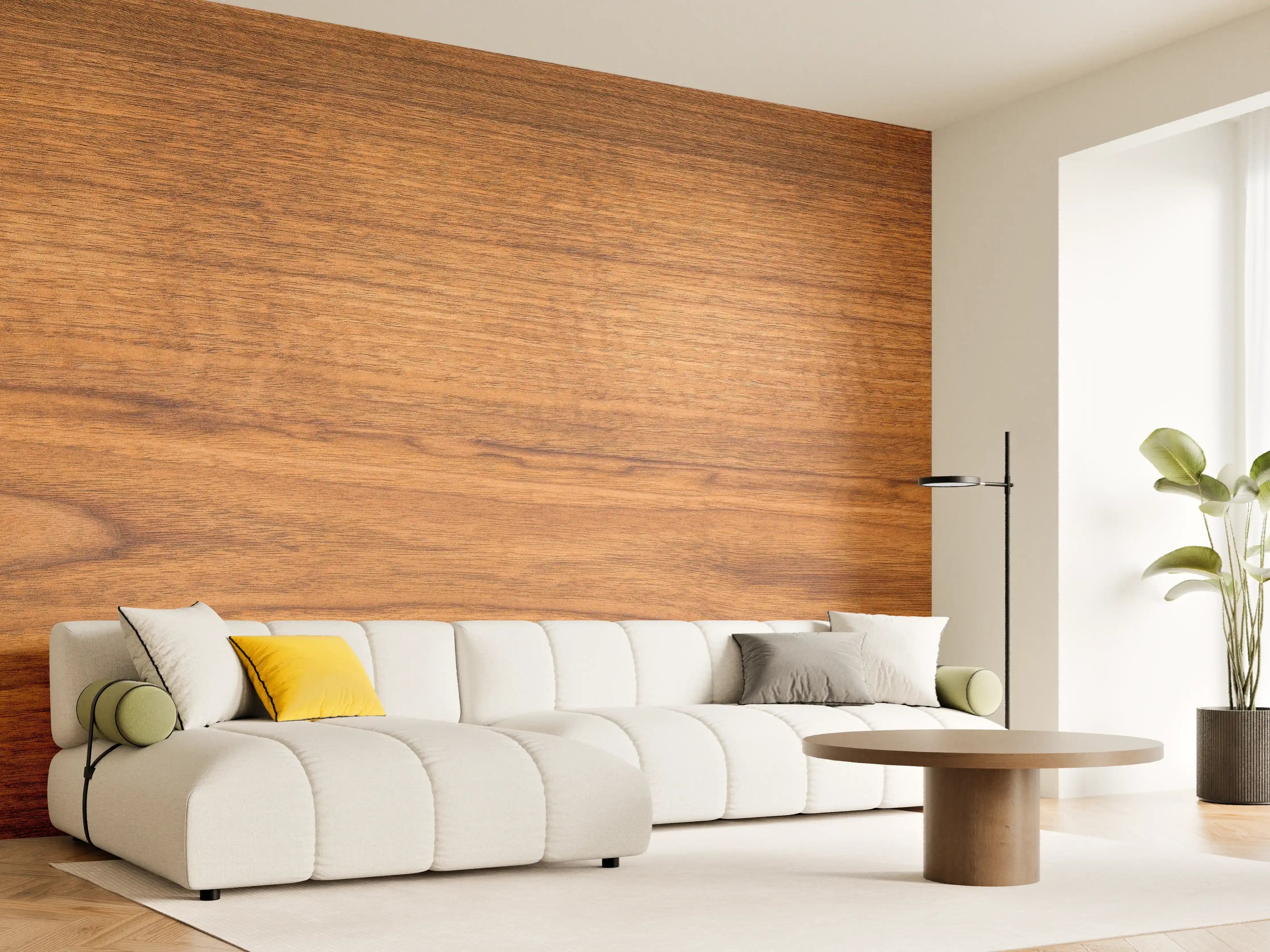 Wandverkleidung Wohnzimmer - Hochwertige Holzoptik – Natürliche Eleganz