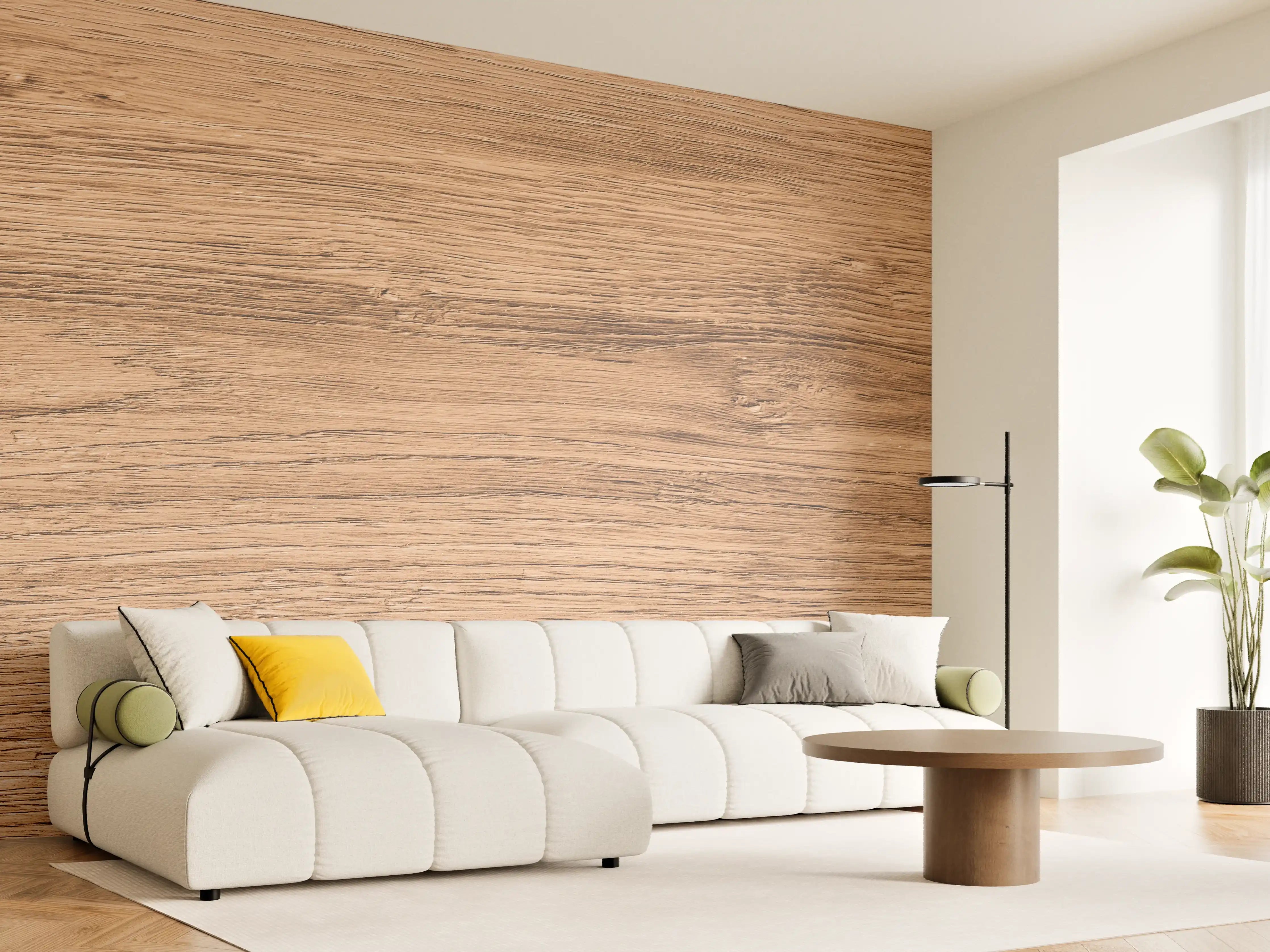 Wandverkleidung Wohnzimmer - Hochwertige Holzoptik für Deine Räume