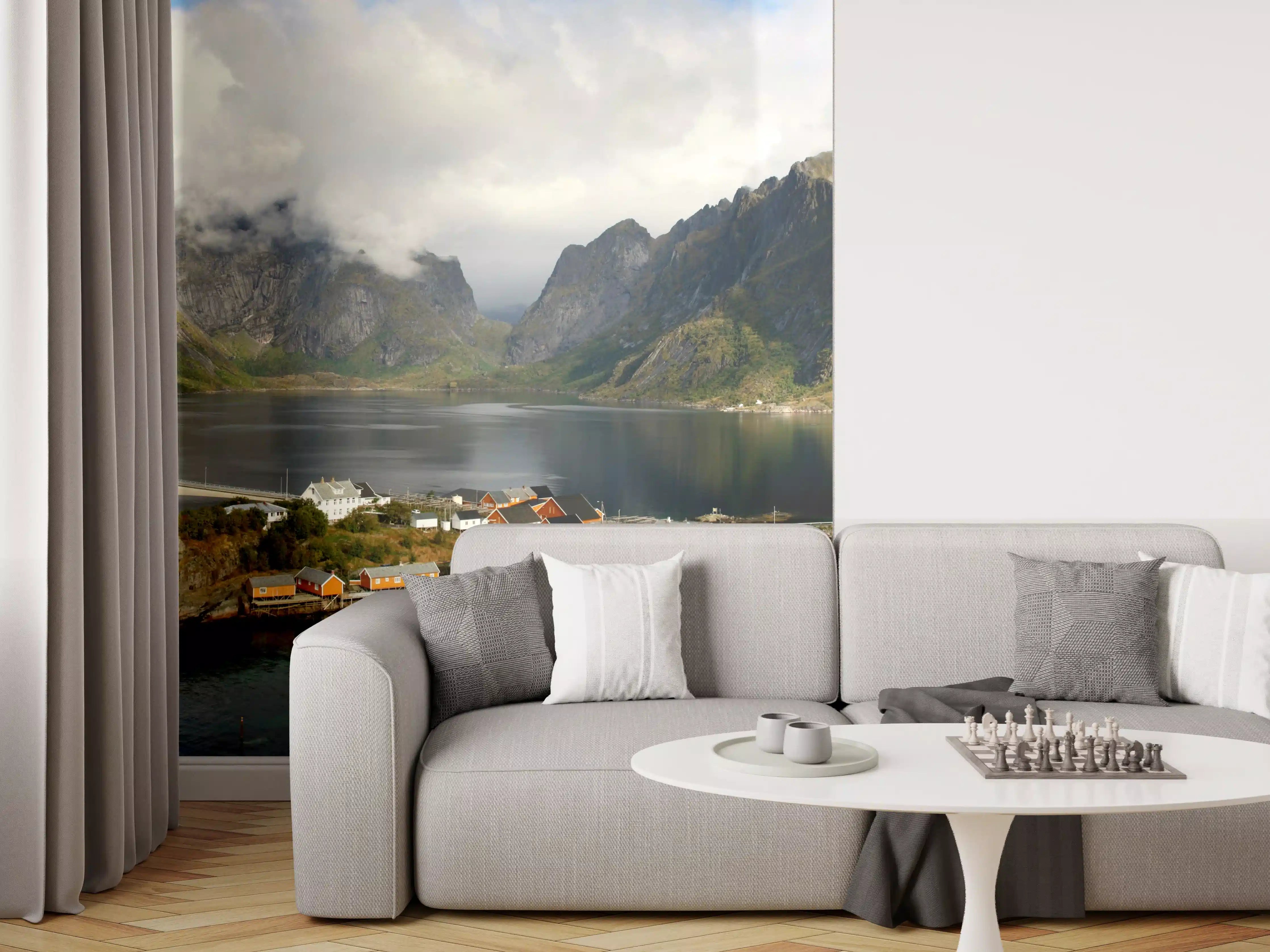 Wandverkleidung Wohnzimmer - Inselwelt Lofoten 2007