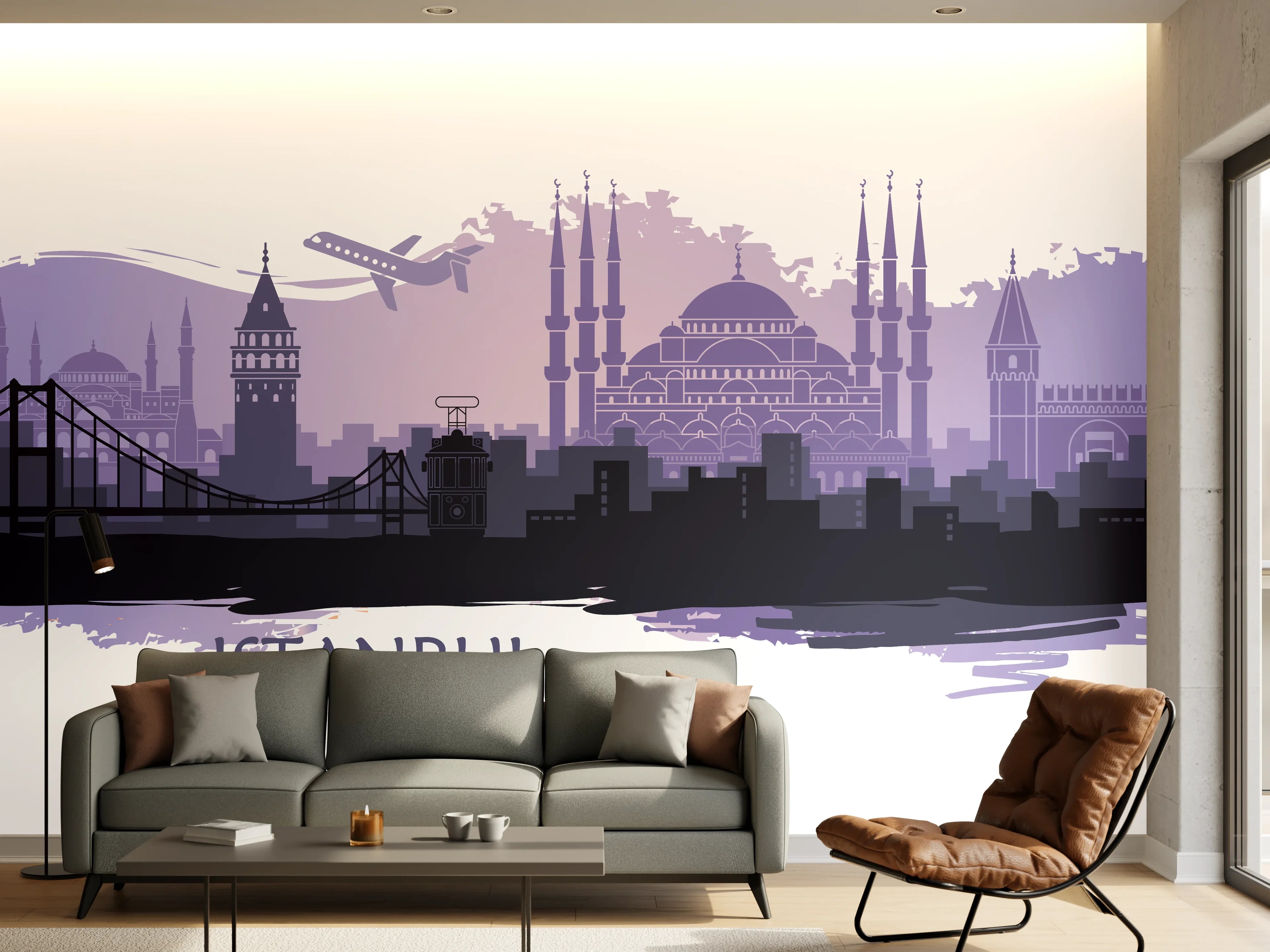 Wandverkleidung Wohnzimmer - Istanbul Painting