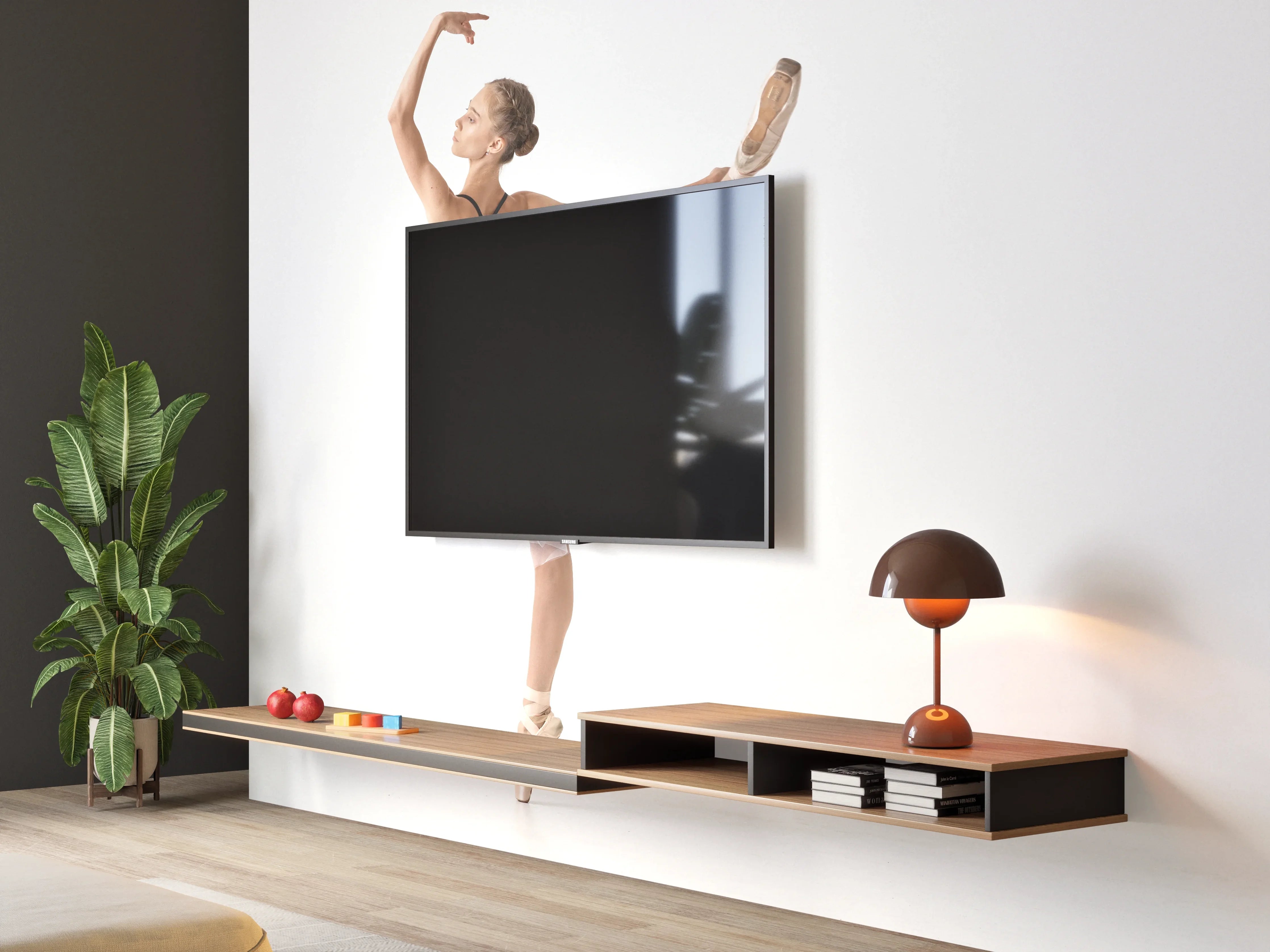 Wandverkleidung Wohnzimmer - Junge Tänzerin in Aktion
