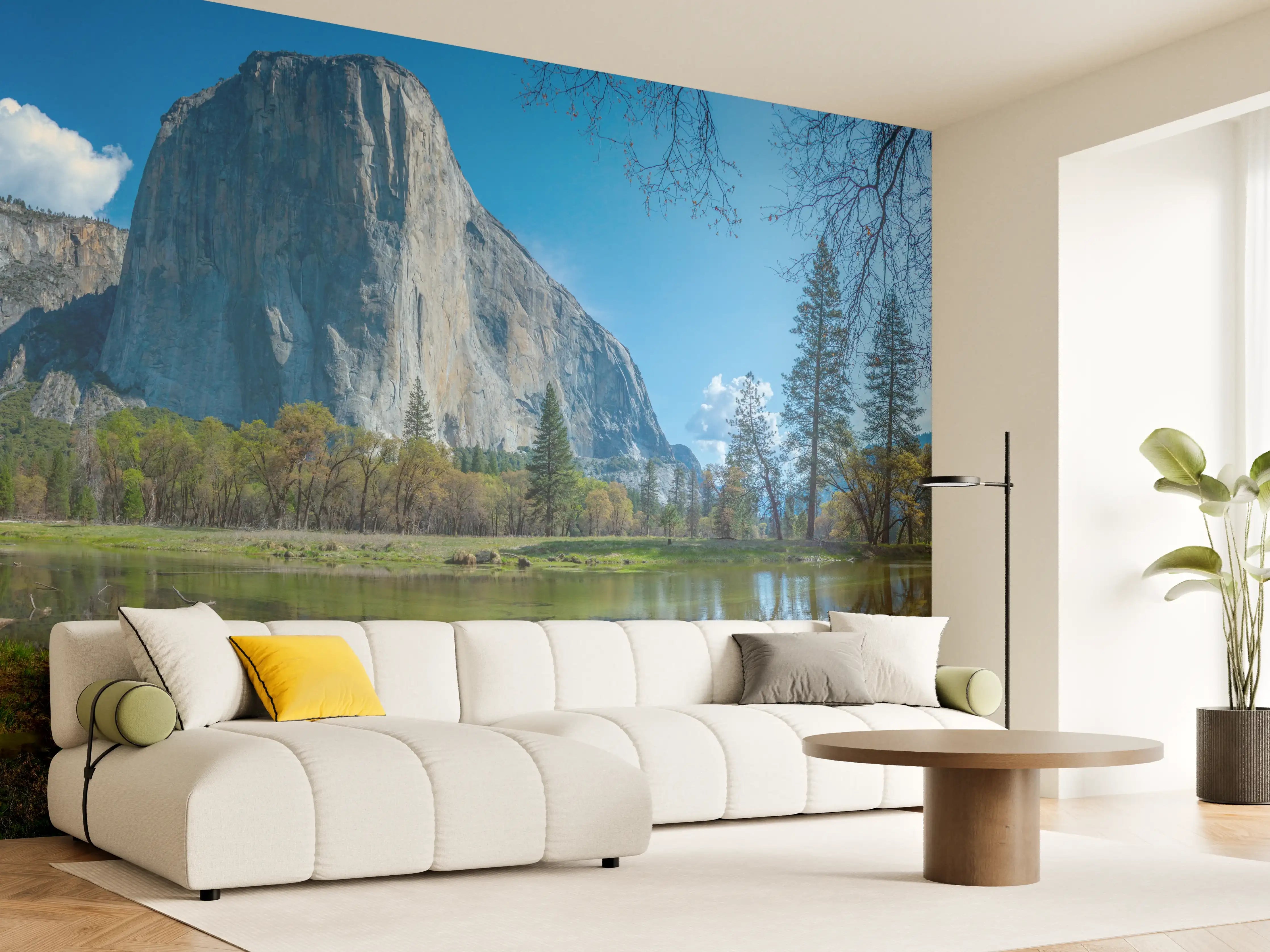 Wandverkleidung Wohnzimmer - Kalifornische Berge