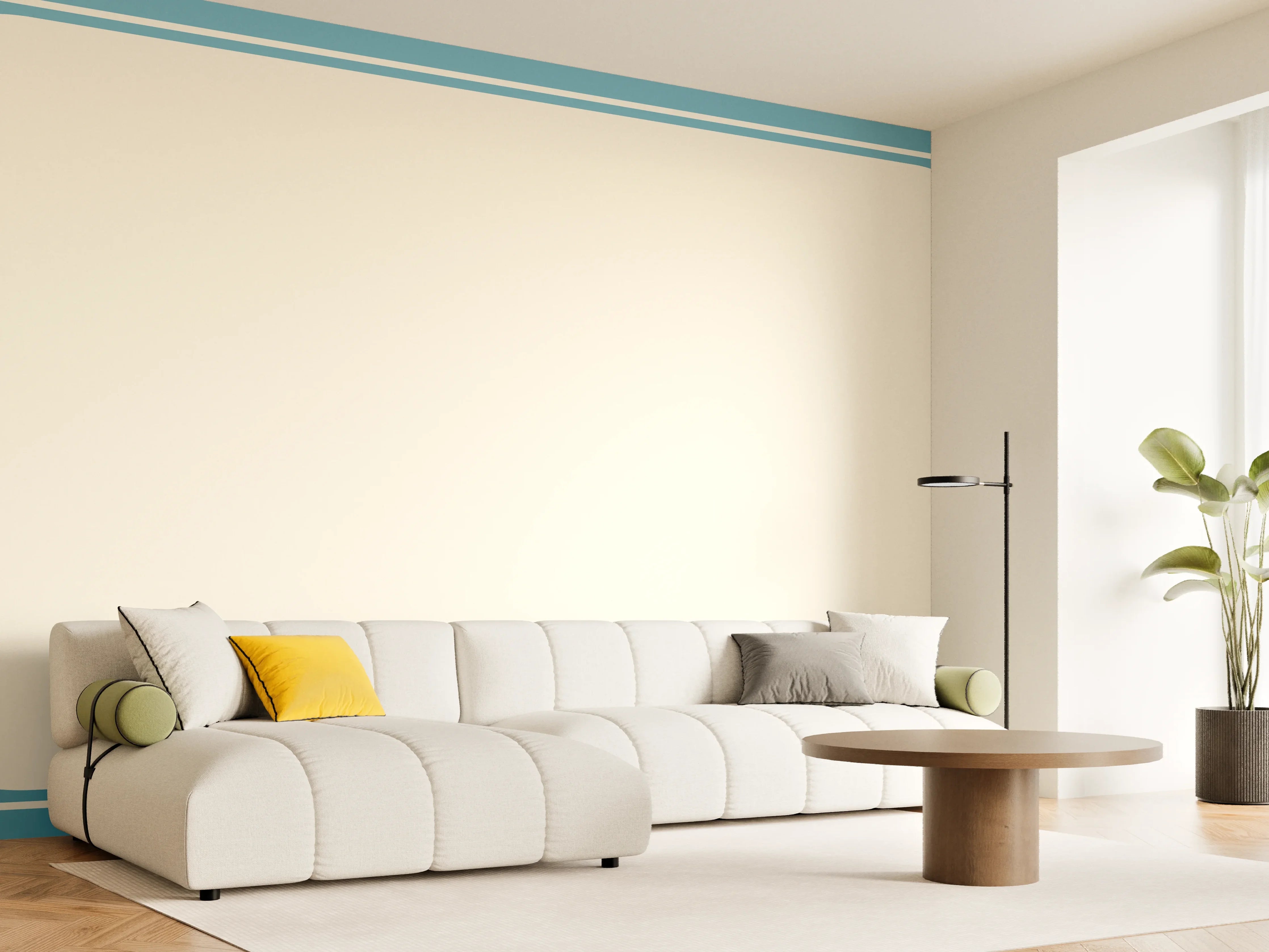 Wandverkleidung Wohnzimmer - Kalligraphie Platzhalter