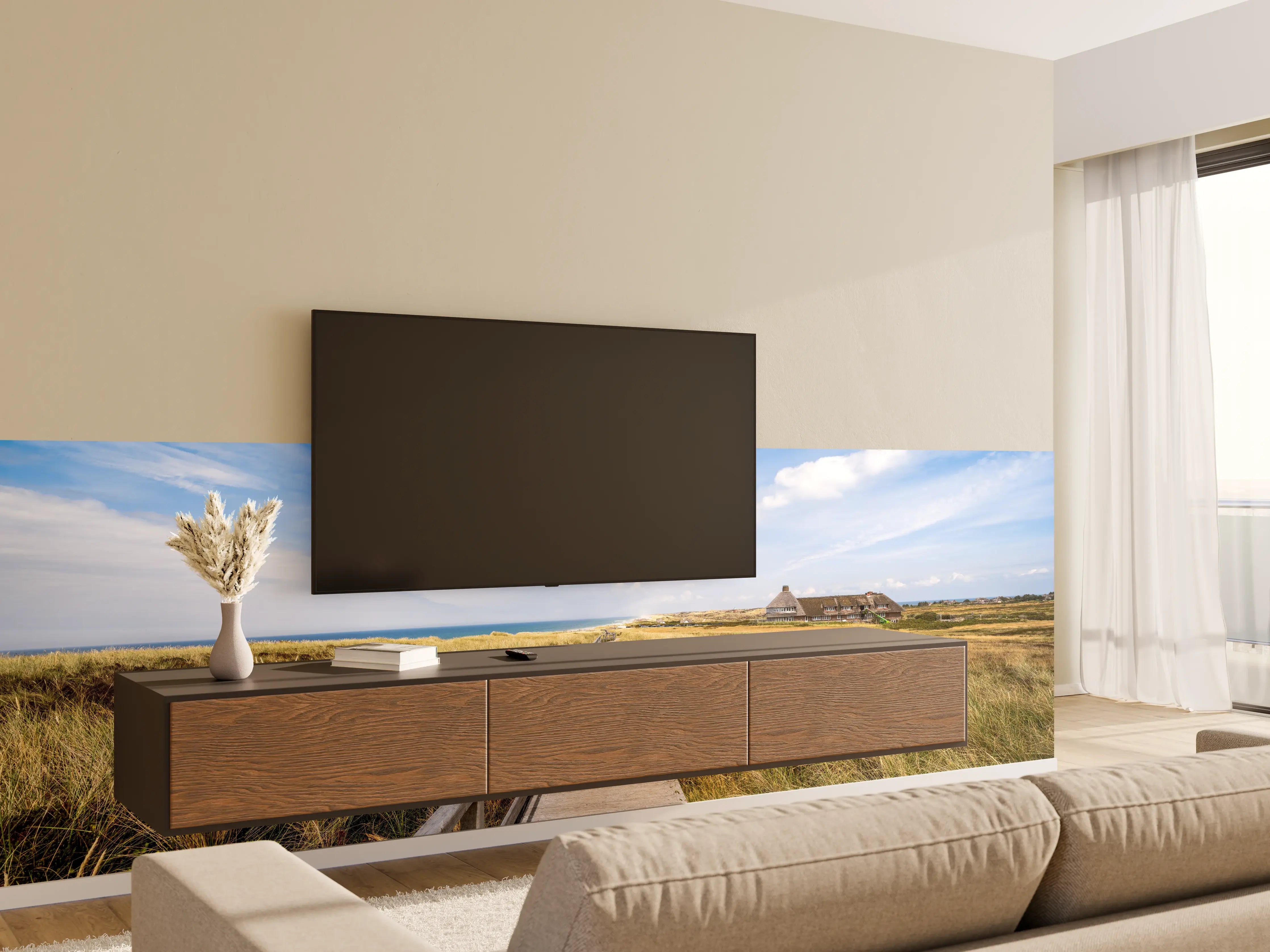 Wandverkleidung Wohnzimmer - Kampen Landschaft