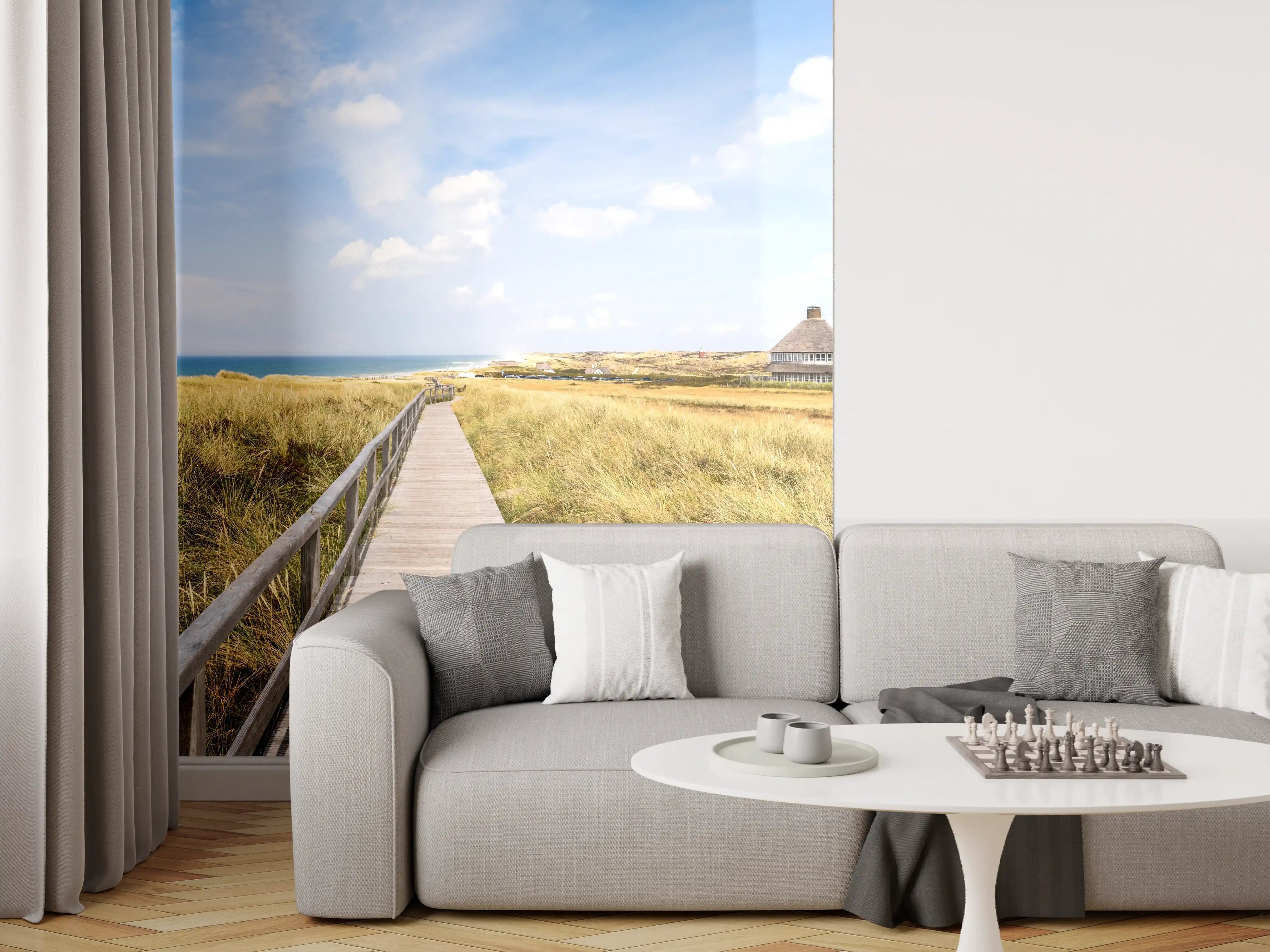 Wandverkleidung Wohnzimmer - Kampen Landschaft