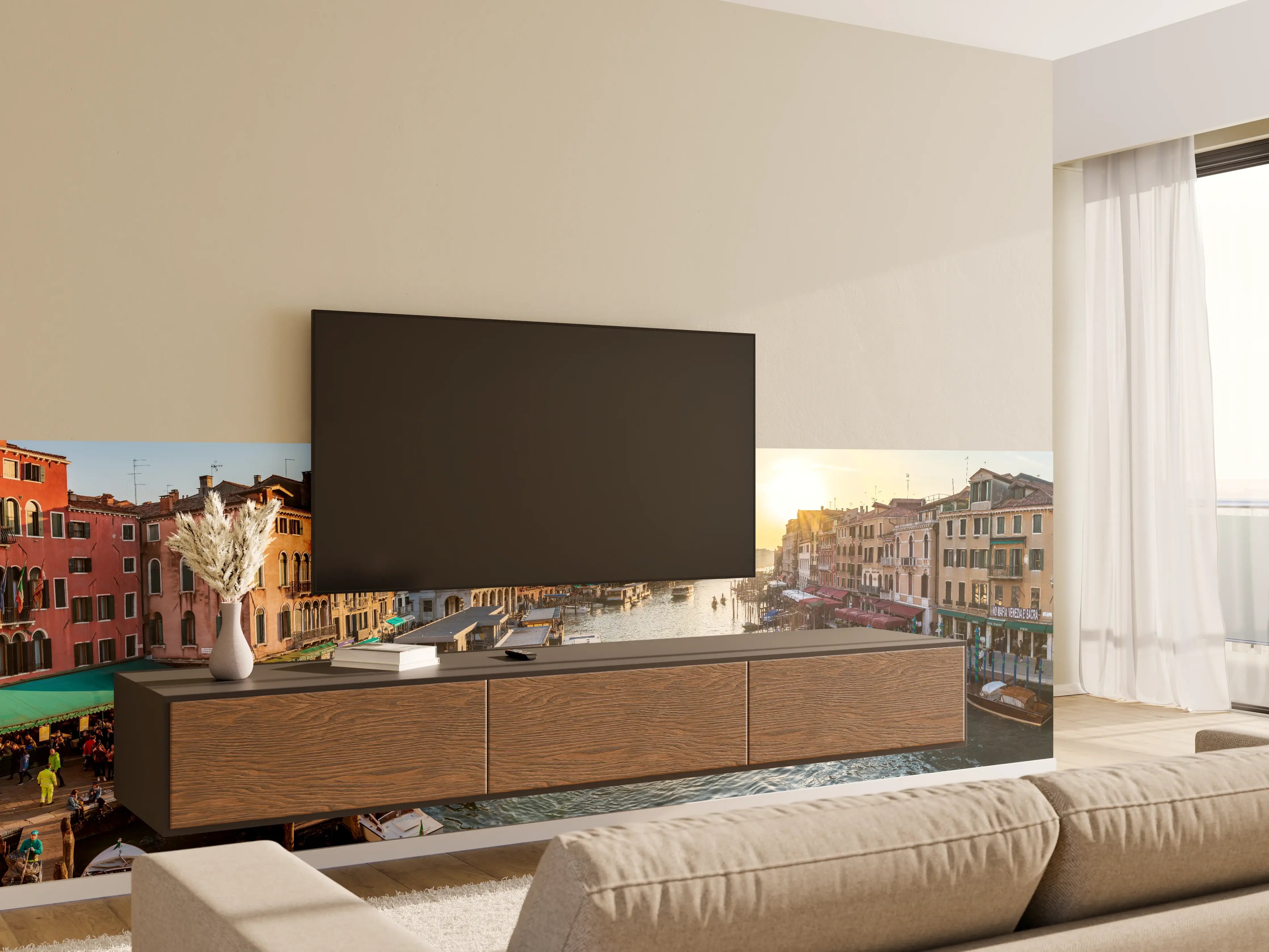 Wandverkleidung Wohnzimmer - Kanäle von Venedig - Italien