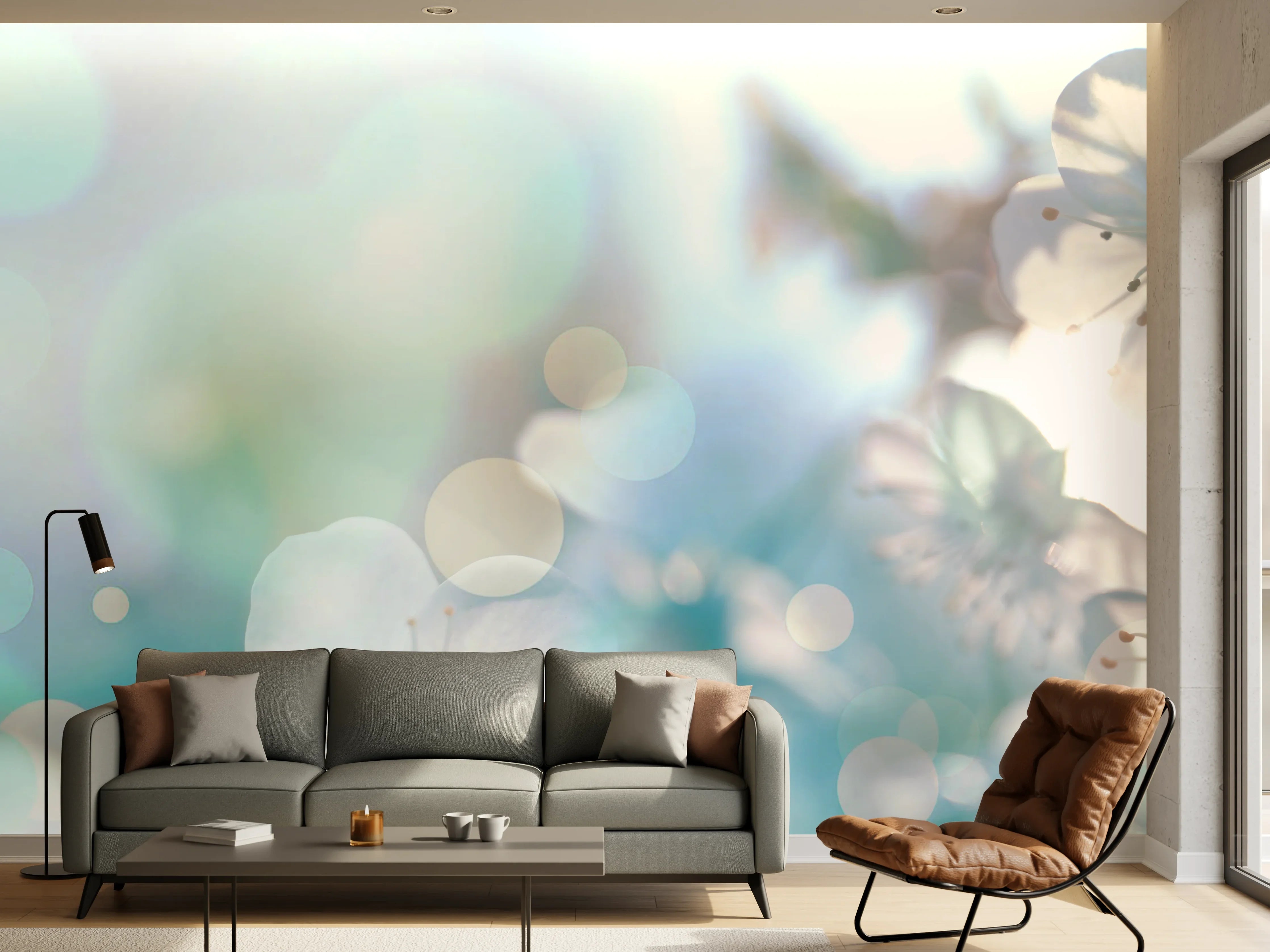Wandverkleidung Wohnzimmer - Kirchbaum Frühlings-Blüten