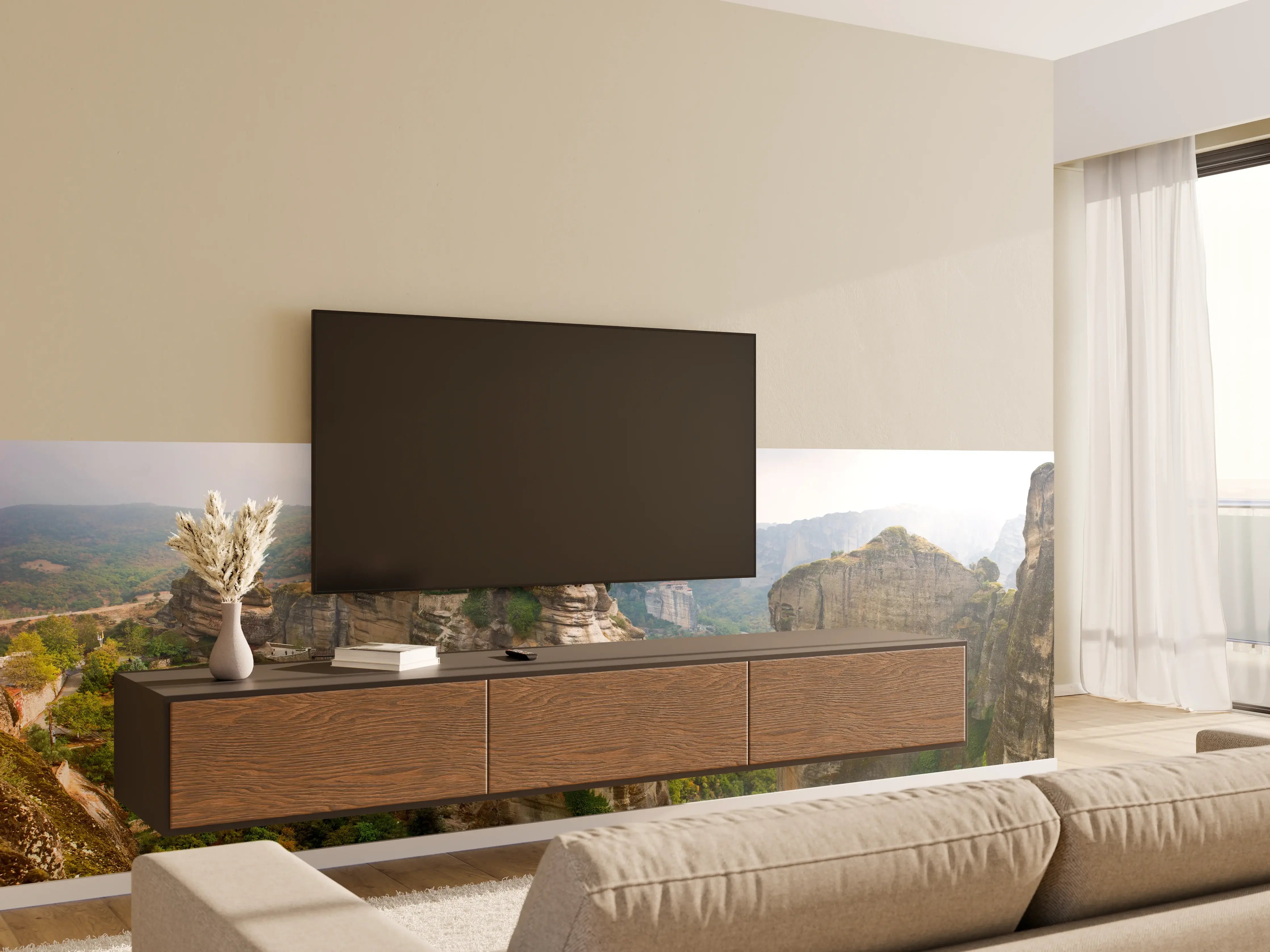 Wandverkleidung Wohnzimmer - Kloster von Varlaam in Kalambaka