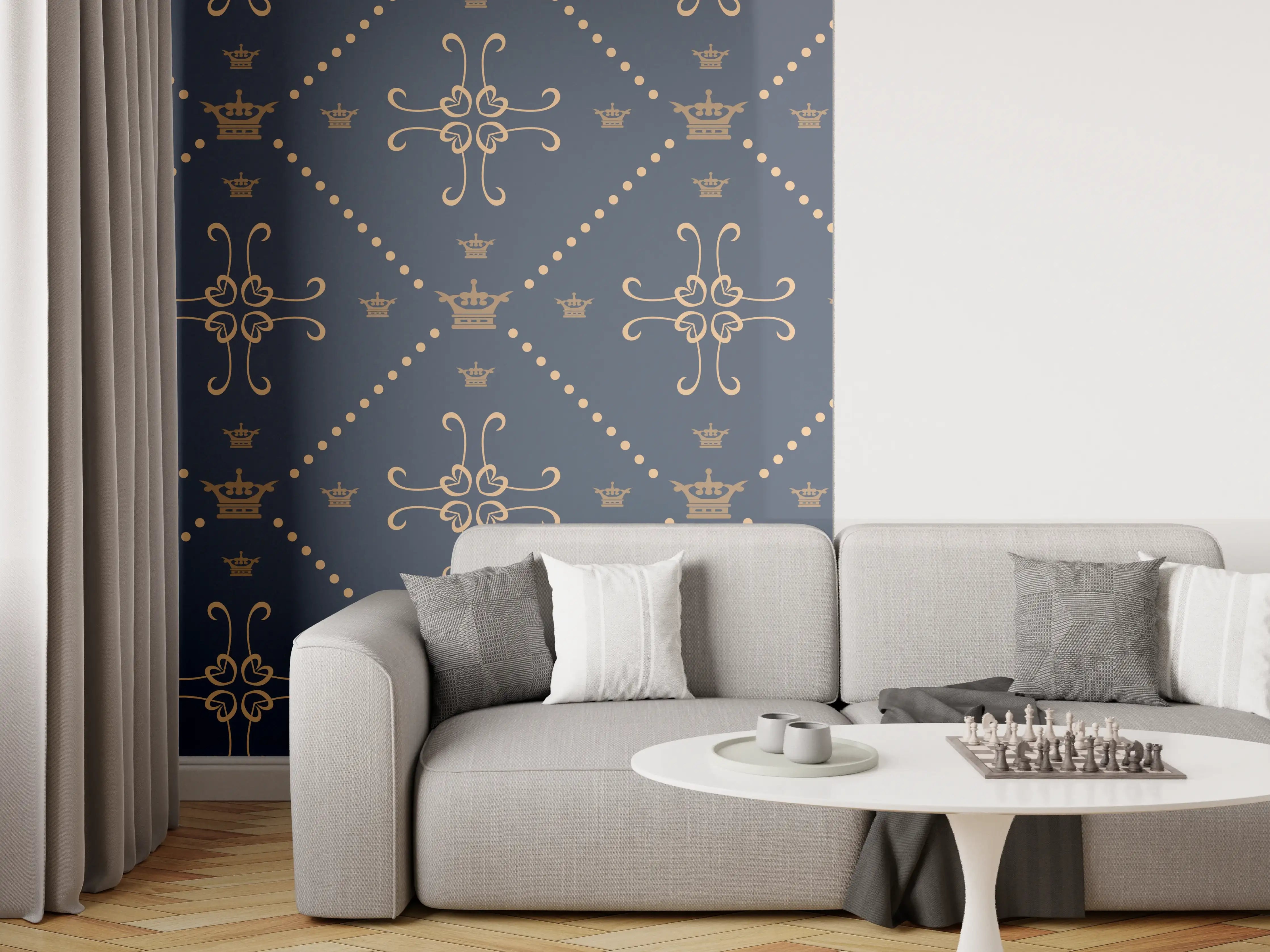Wandverkleidung Wohnzimmer - Köngliche Fliesenmuster
