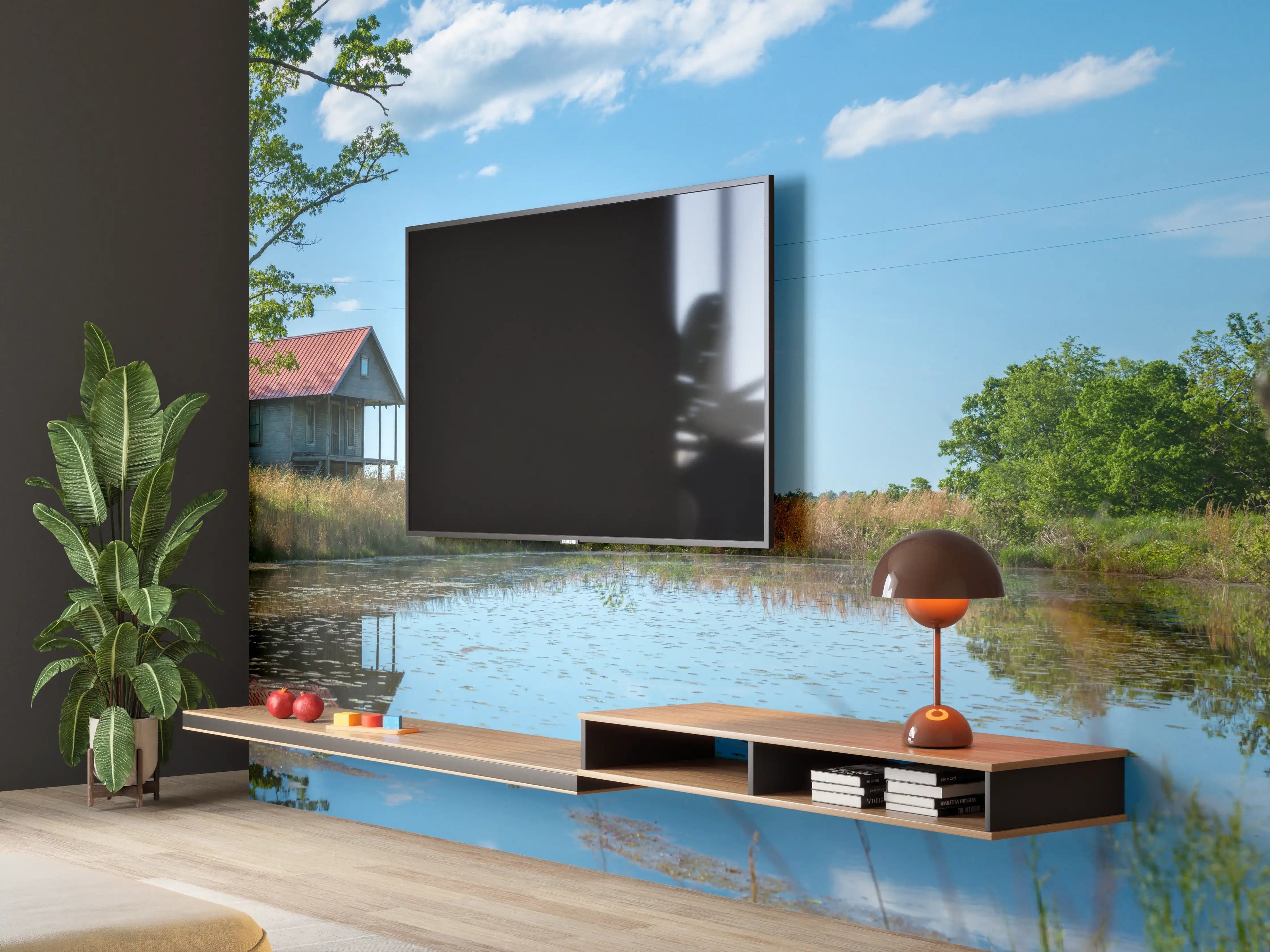 Wandverkleidung Wohnzimmer - Ländliches altes Haus