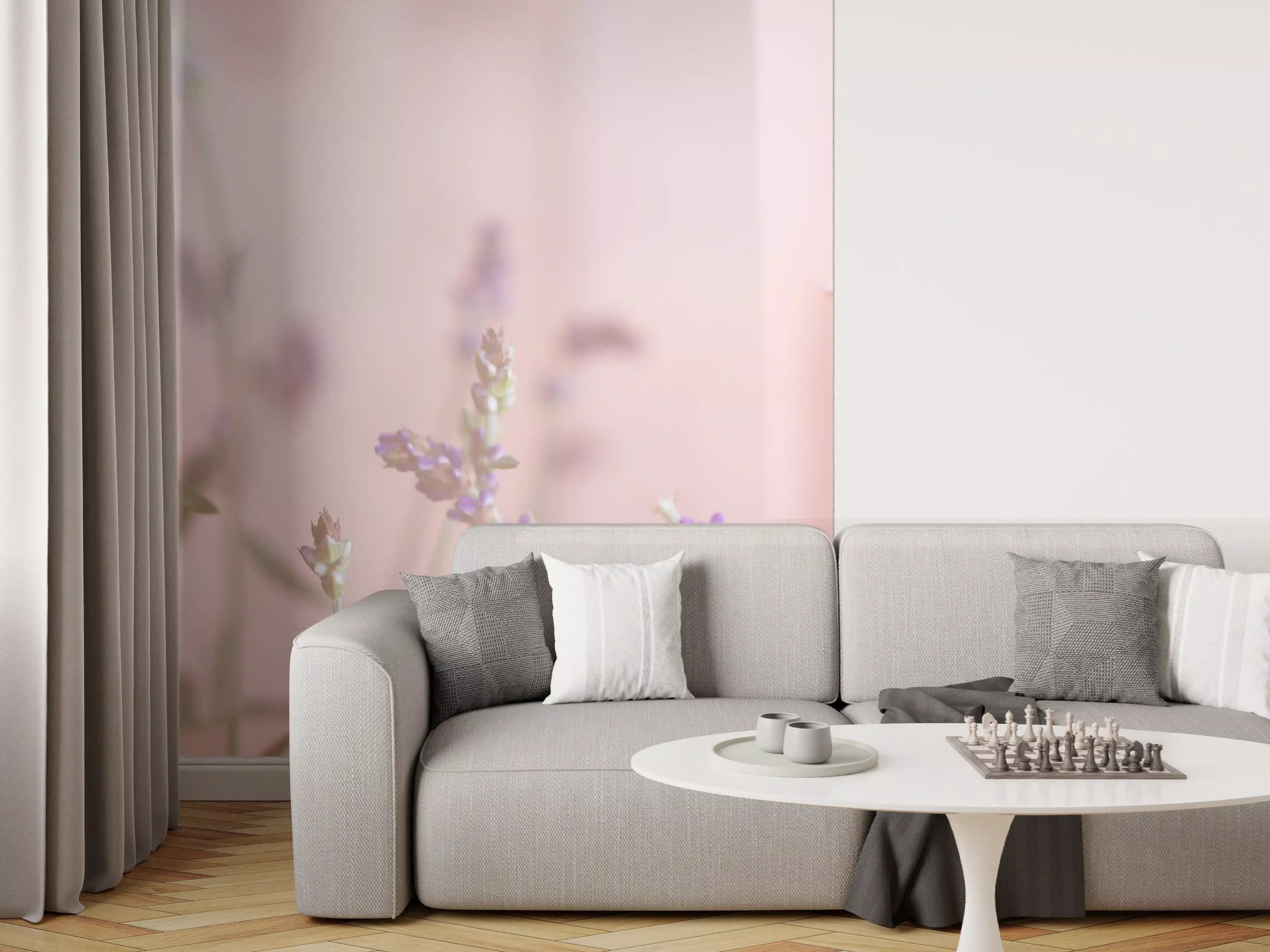 Wandverkleidung Wohnzimmer - Lavendel