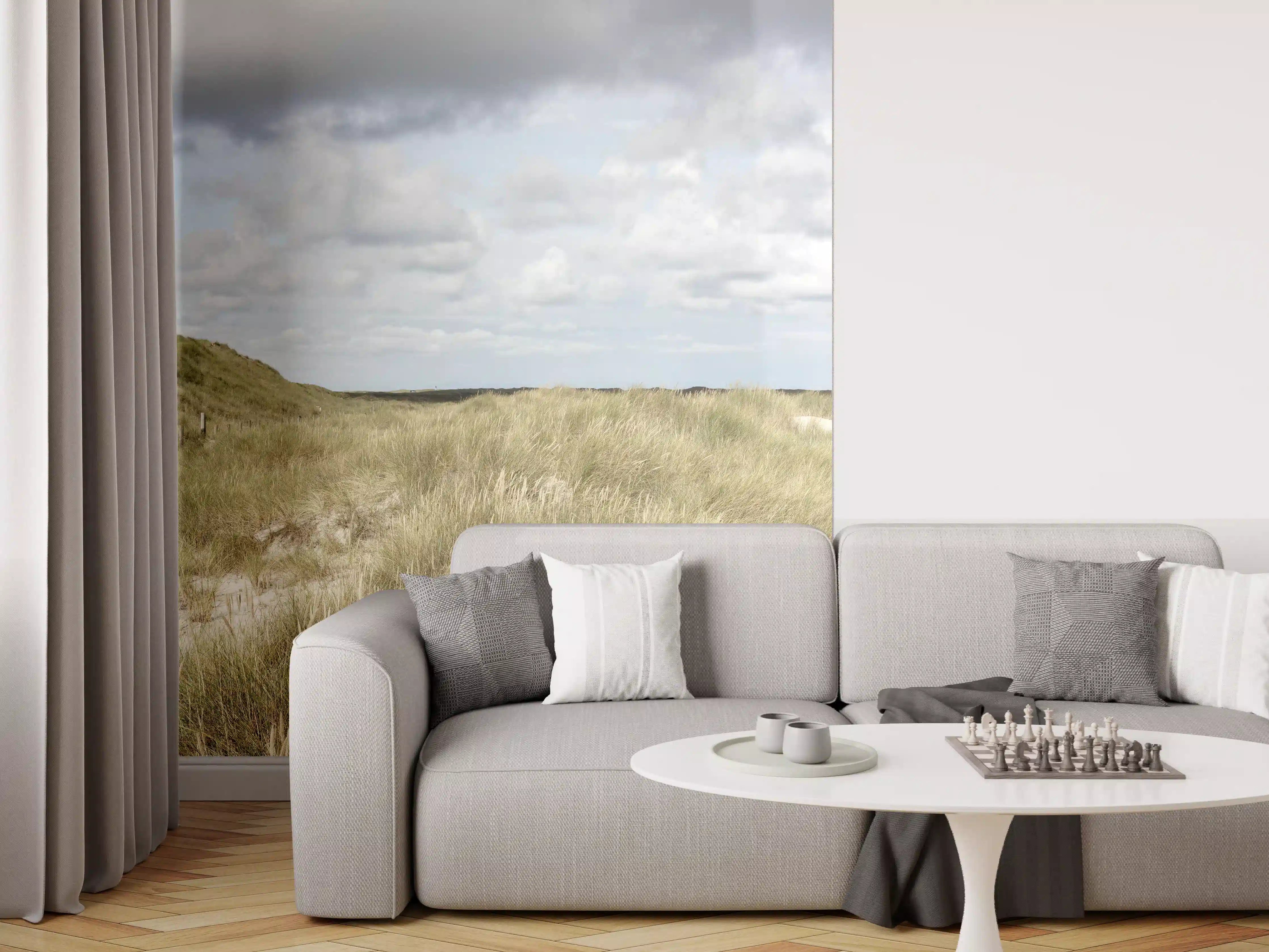 Wandverkleidung Wohnzimmer - Leuchtturm in der Küstenlandschaft