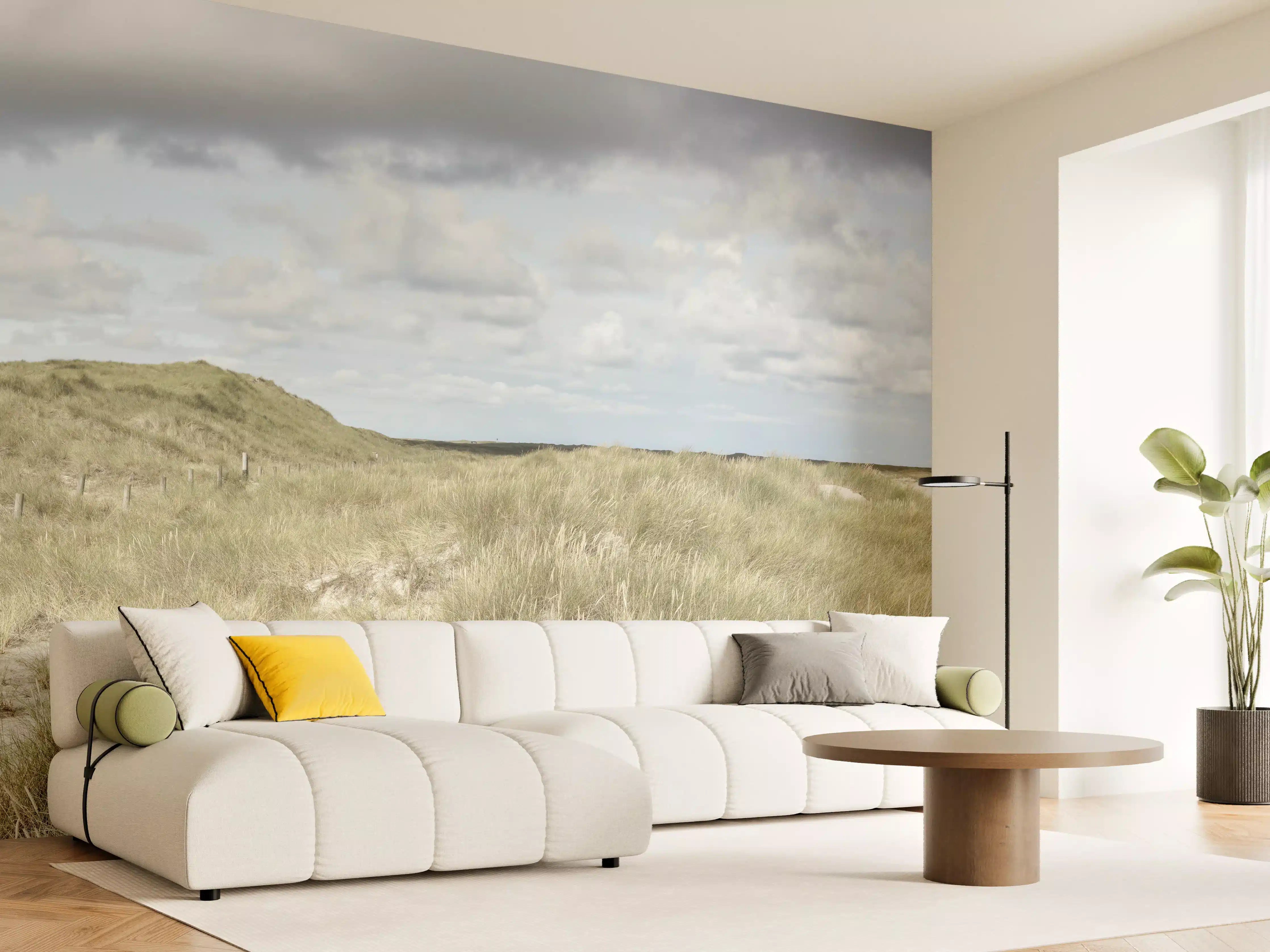 Wandverkleidung Wohnzimmer - Leuchtturm in der Küstenlandschaft