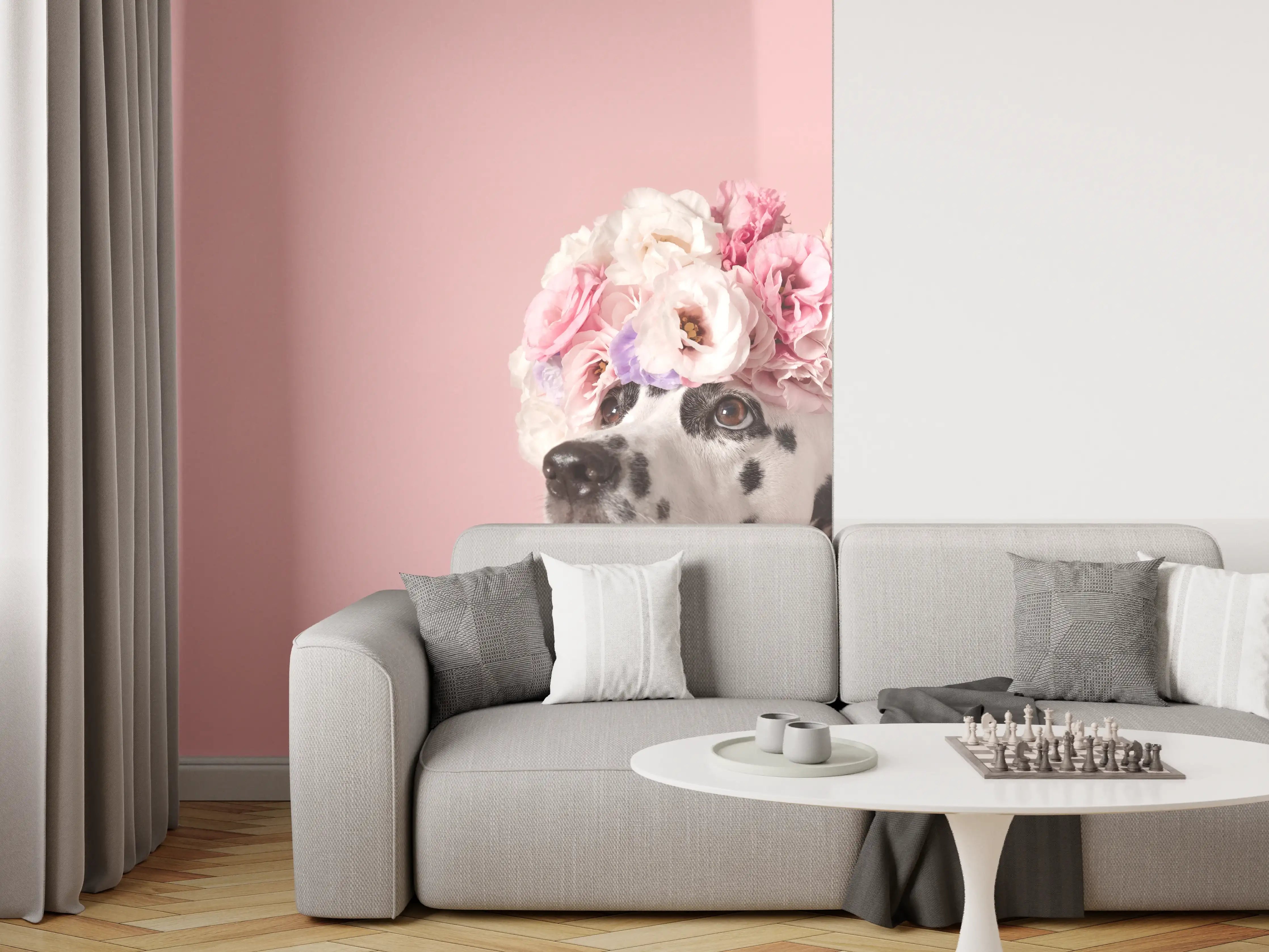 Wandverkleidung Wohnzimmer - Liebenswerter Dalmatiner Hund