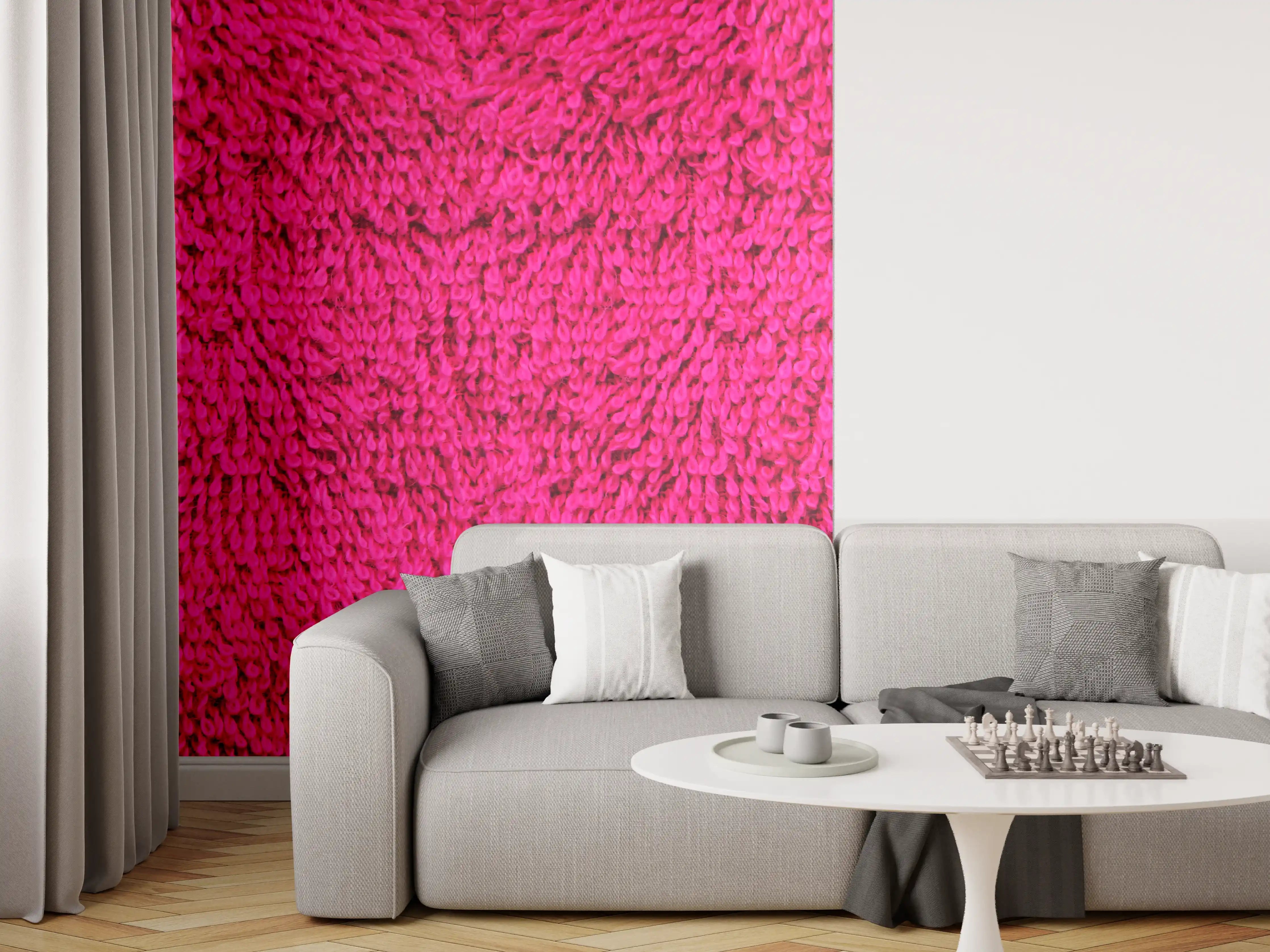 Wandverkleidung Wohnzimmer - Lila Frottee Handtuch Textur
