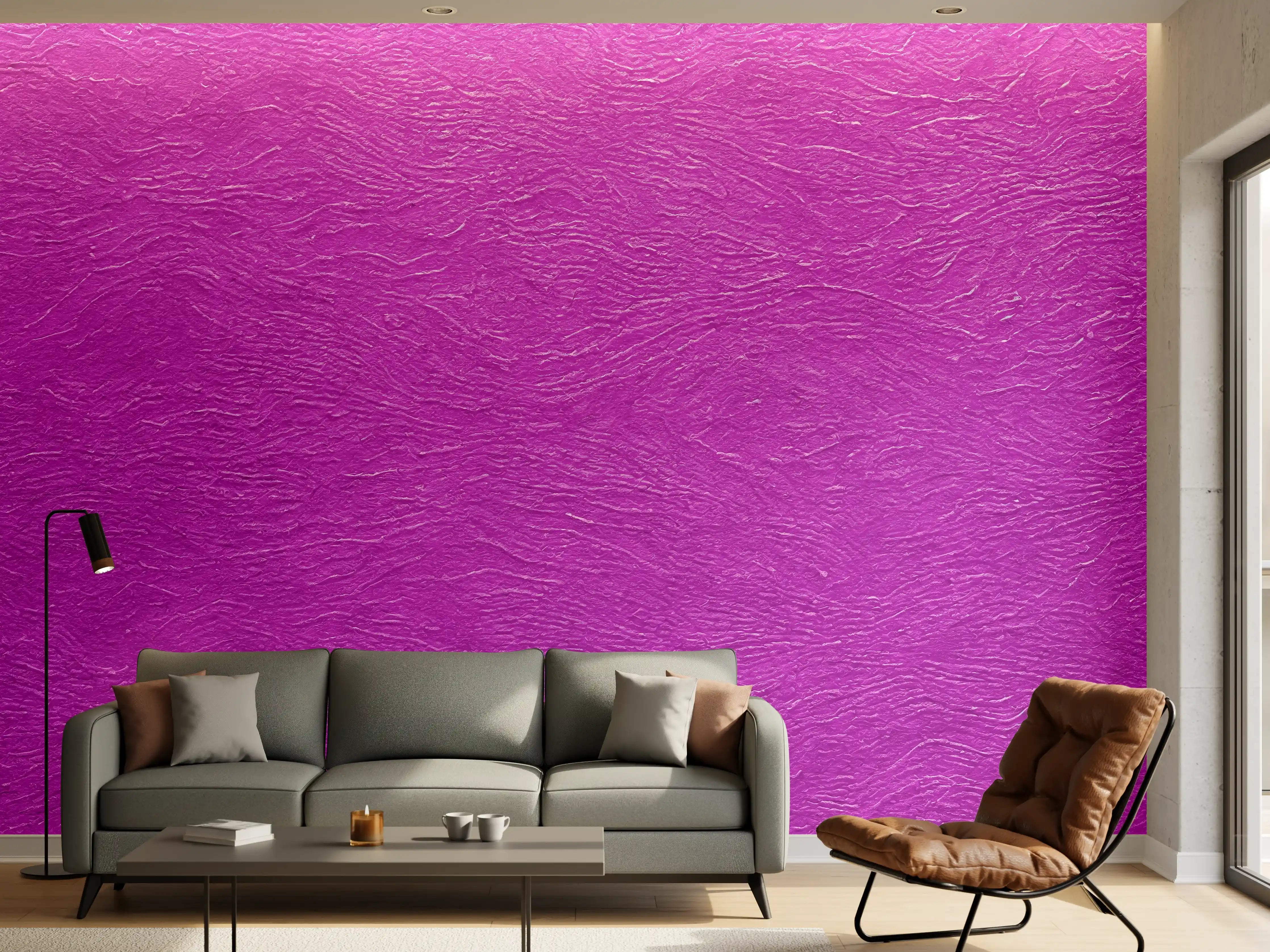 Wandverkleidung Wohnzimmer - Lila Wandmuster