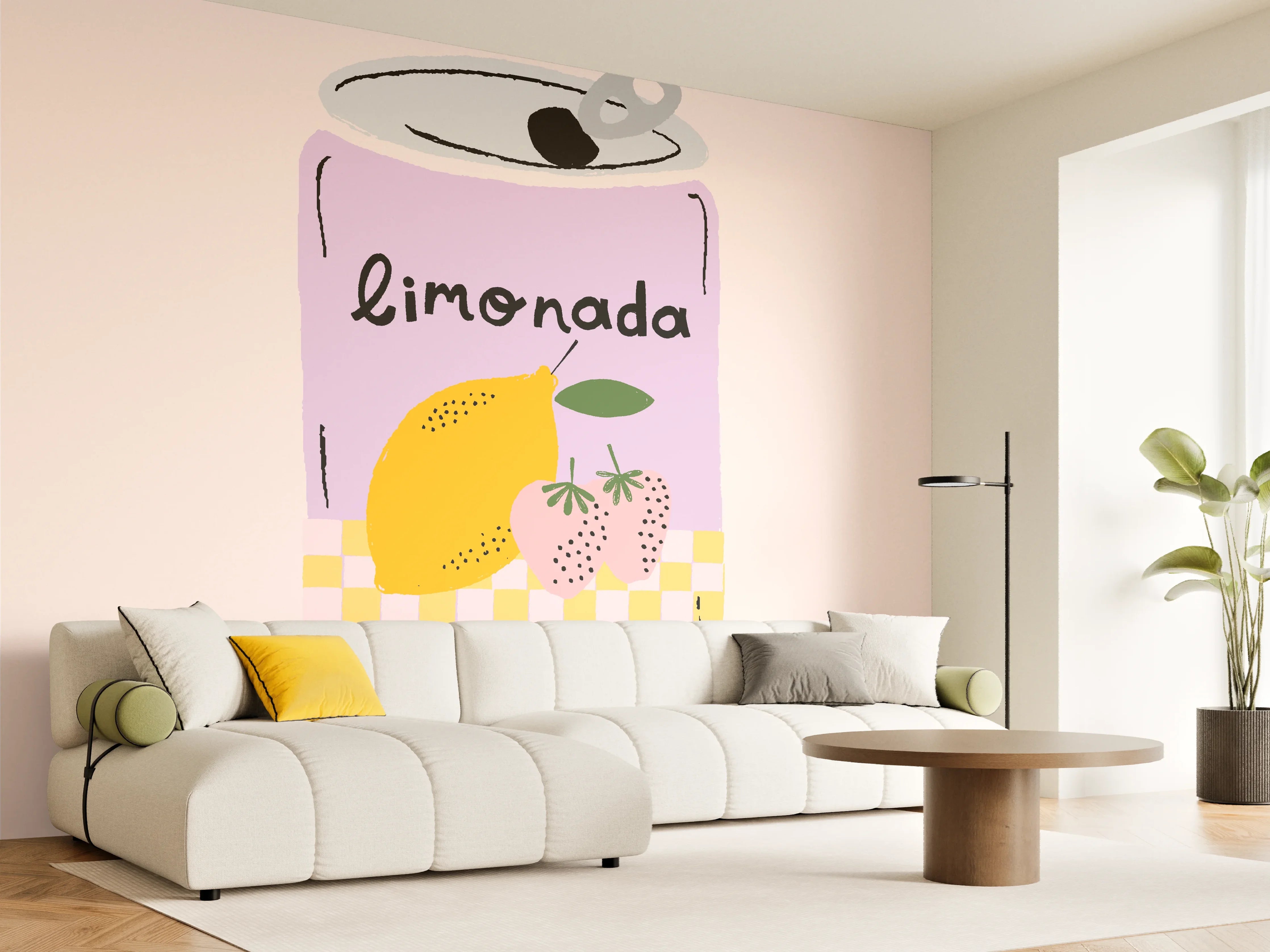 Wandverkleidung Wohnzimmer - Limonade de fresa - Fruchtiger Genuss