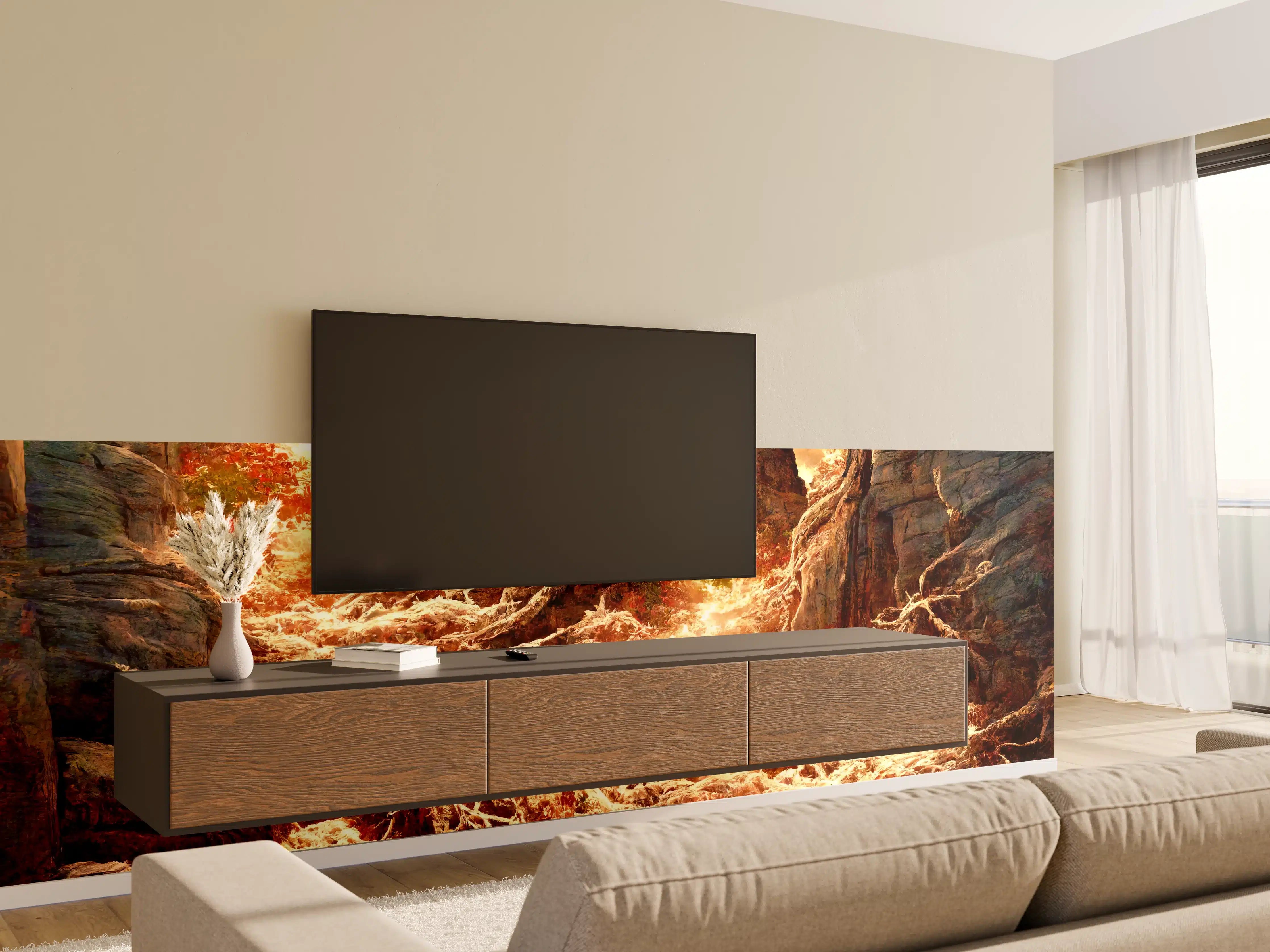 Wandverkleidung Wohnzimmer - Löschen
