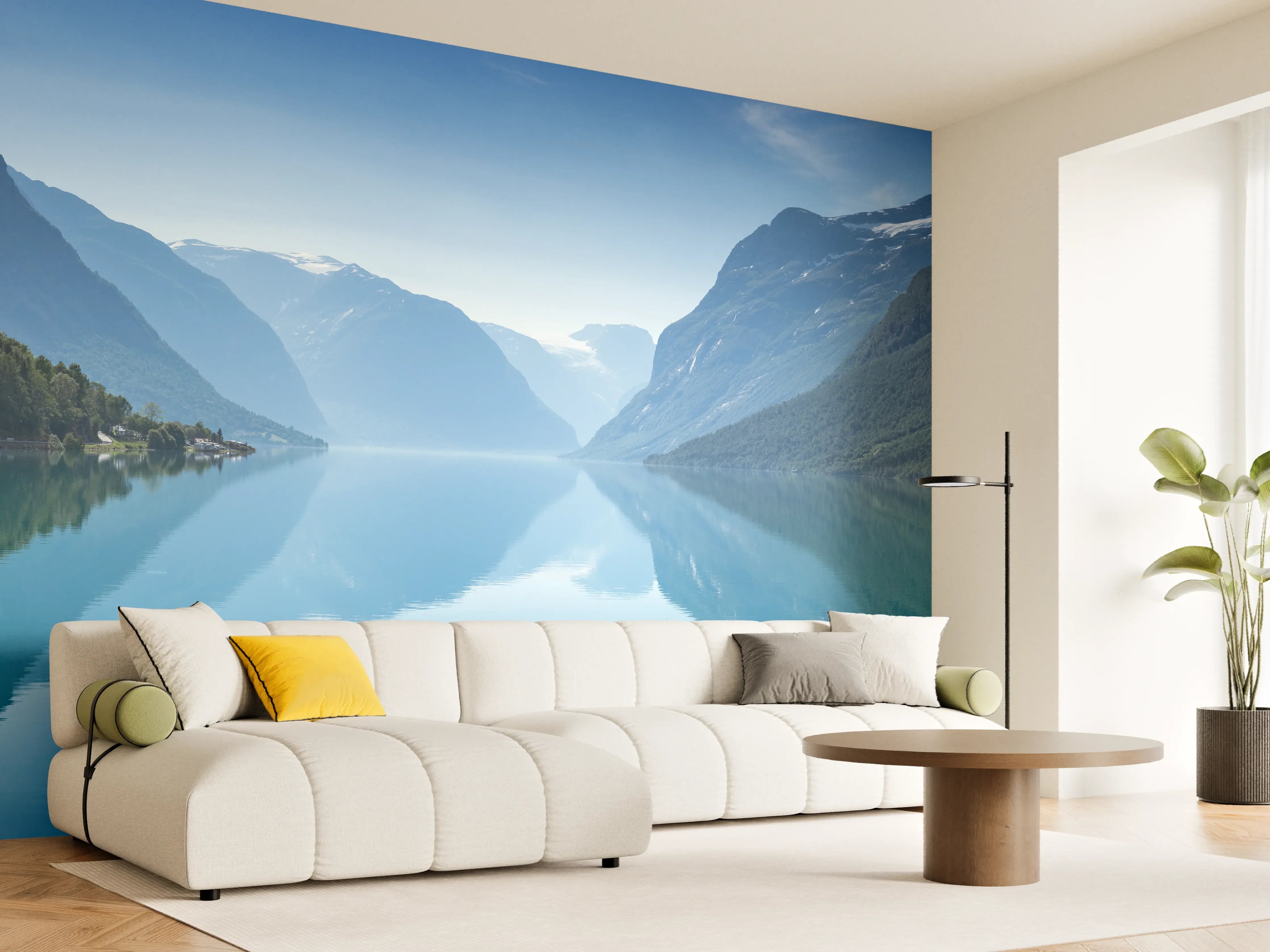 Wandverkleidung Wohnzimmer - Lovatnet See - Norwegen