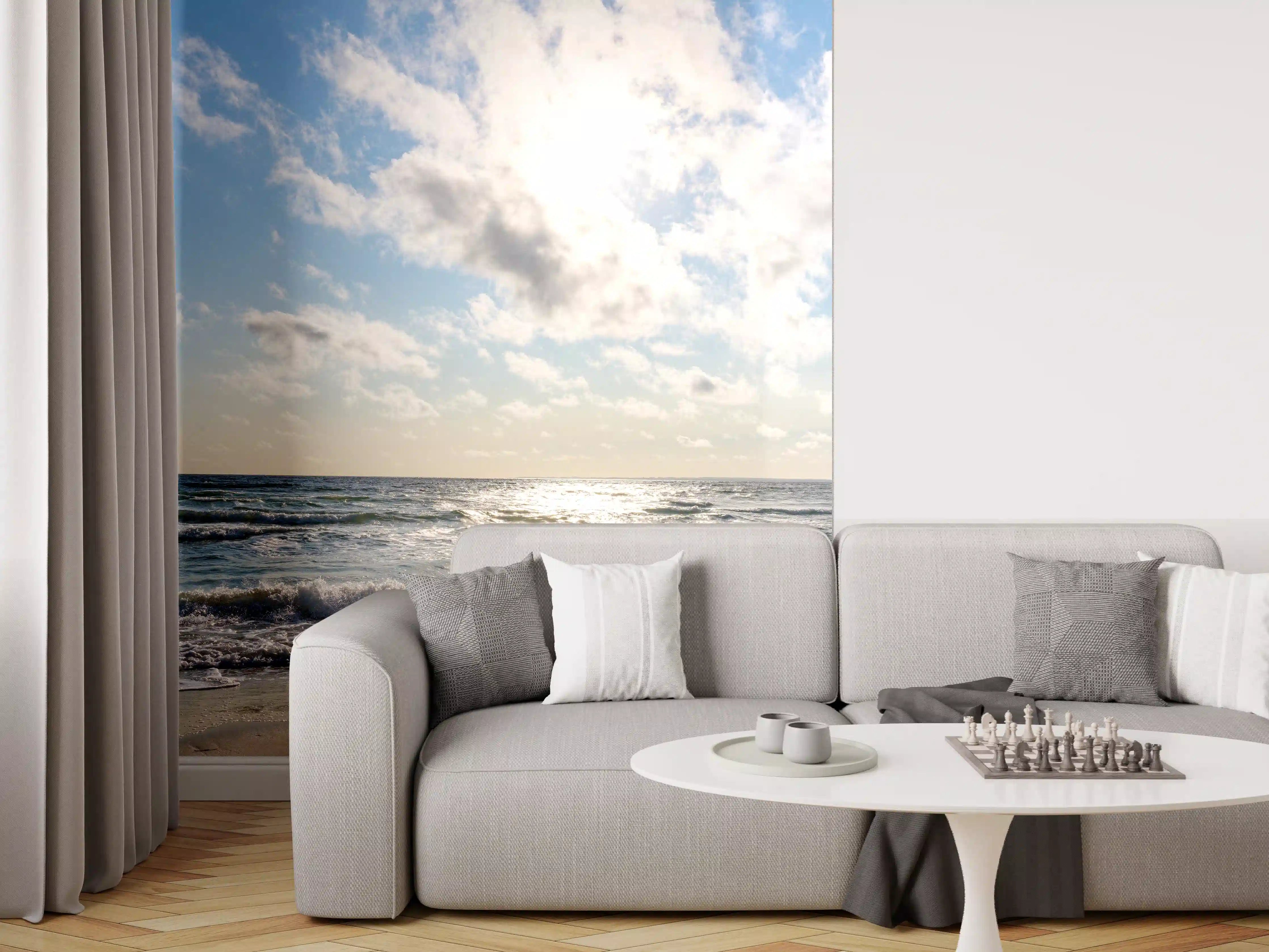 Wandverkleidung Wohnzimmer - Lübecker Bucht an der Ostsee