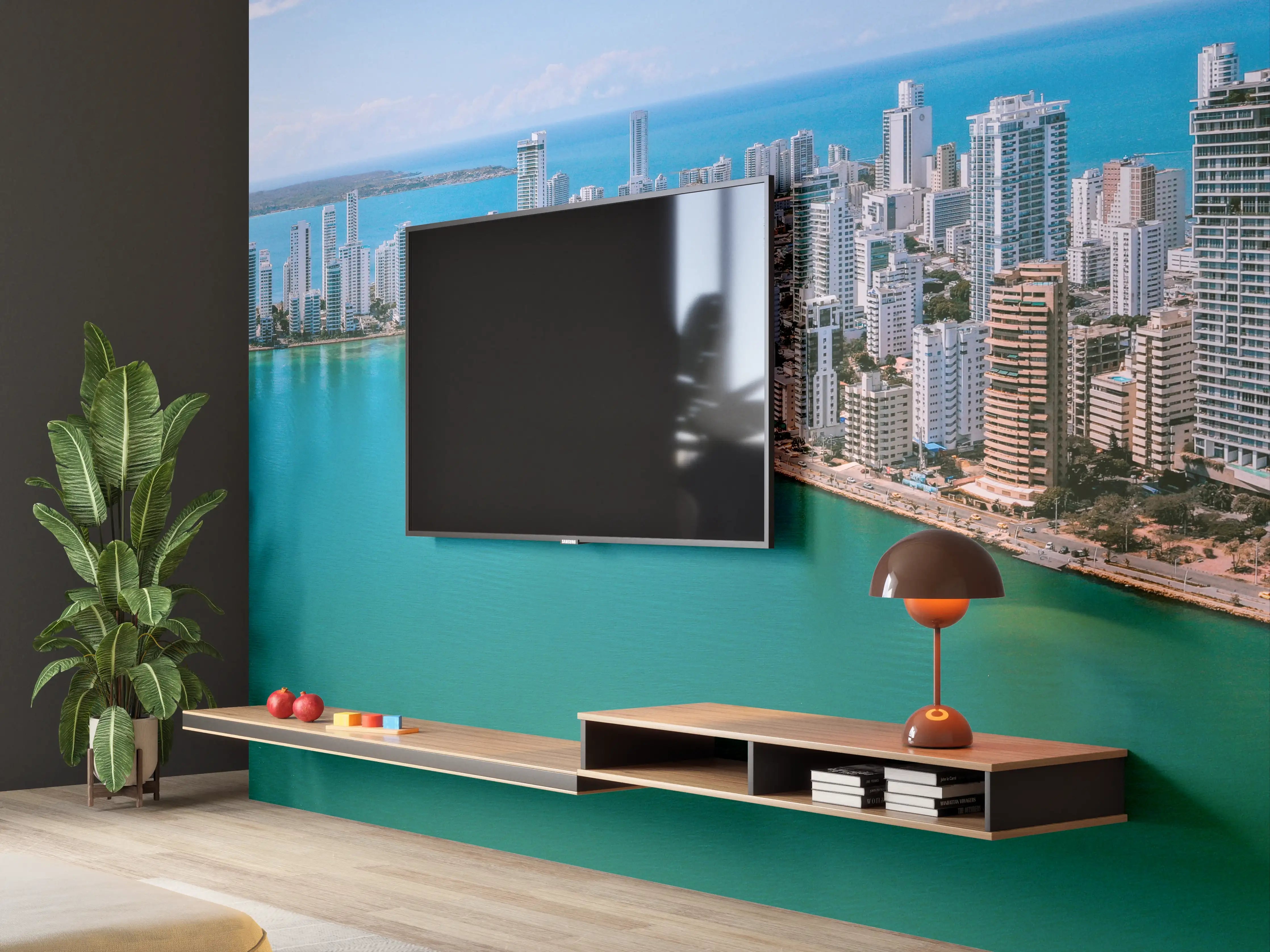 Wandverkleidung Wohnzimmer - Luftaufnahme von Cartagena Bocagrande