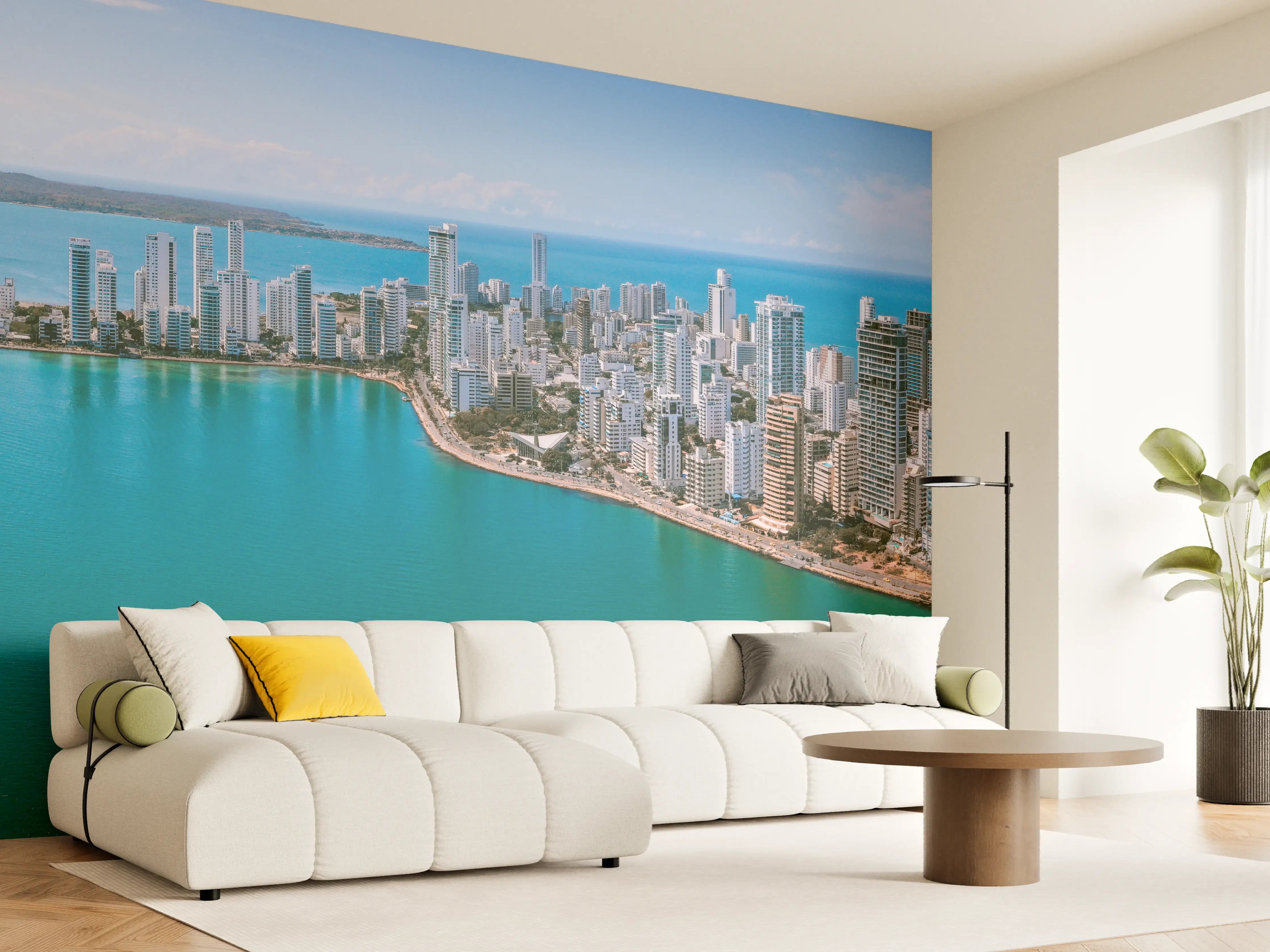 Wandverkleidung Wohnzimmer - Luftaufnahme von Cartagena Bocagrande