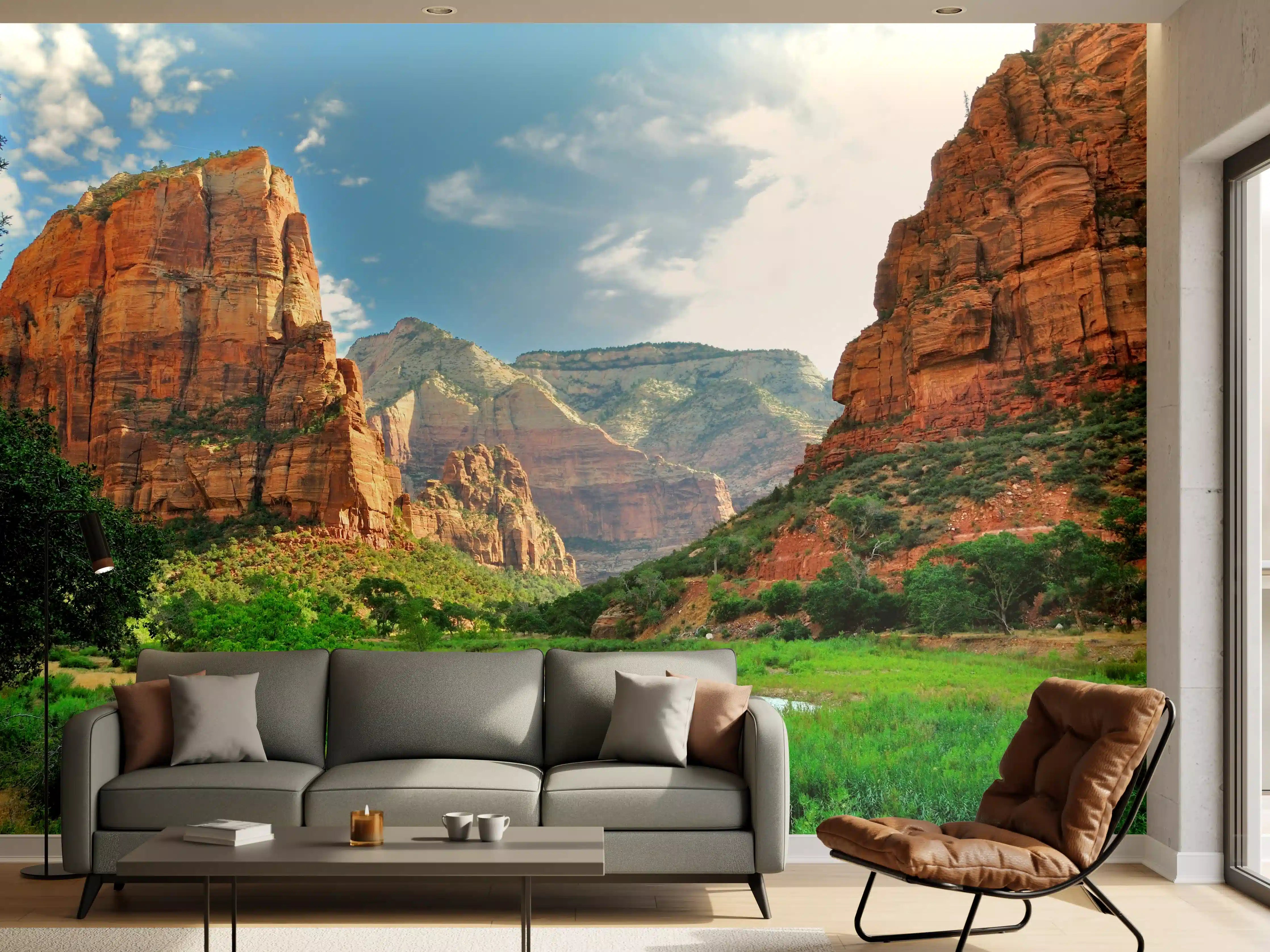 Wandverkleidung Wohnzimmer - Majestätische Canyonlandschaft