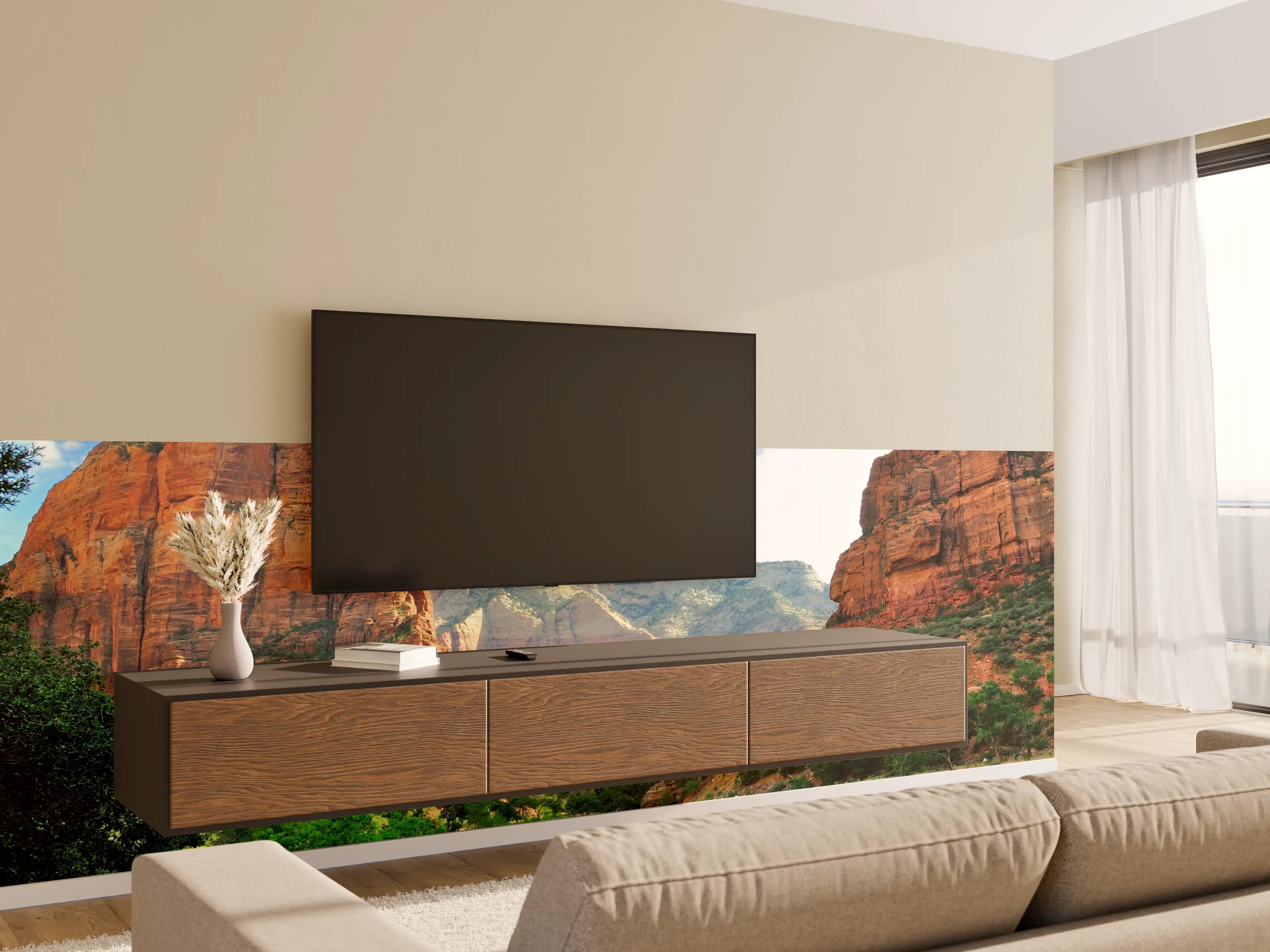 Wandverkleidung Wohnzimmer - Majestätische Canyonlandschaft