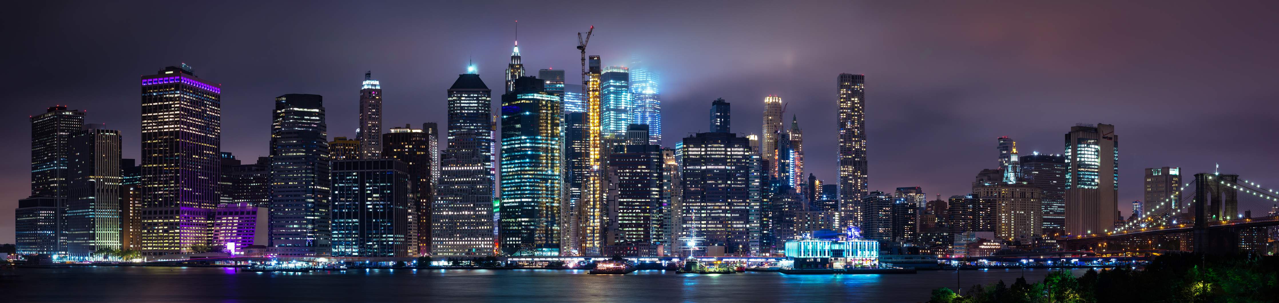 Wandverkleidung Wohnzimmer-Manhattan Skyline – Stadt der Lichter