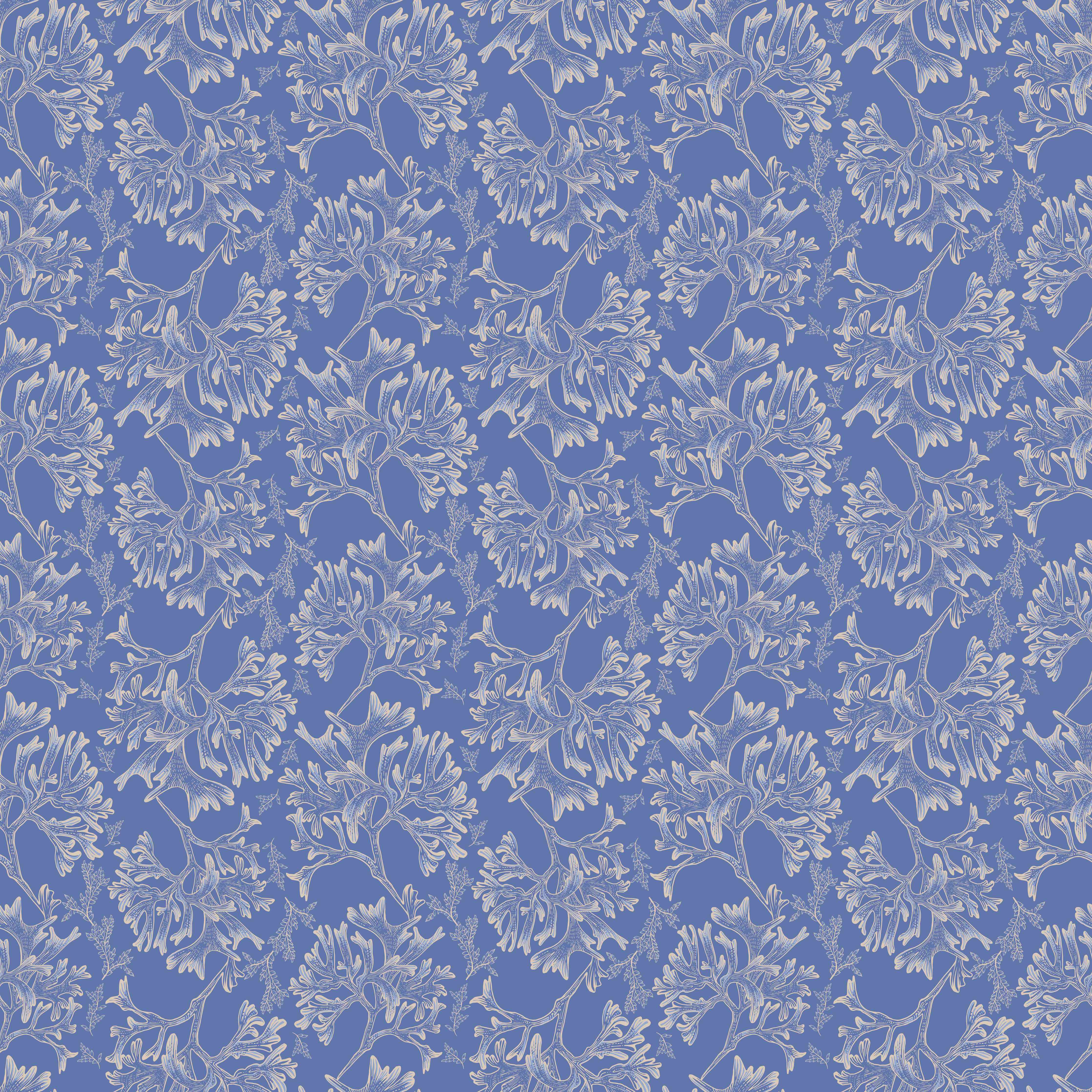 Wandverkleidung Wohnzimmer-Marineblaues Korallenmuster