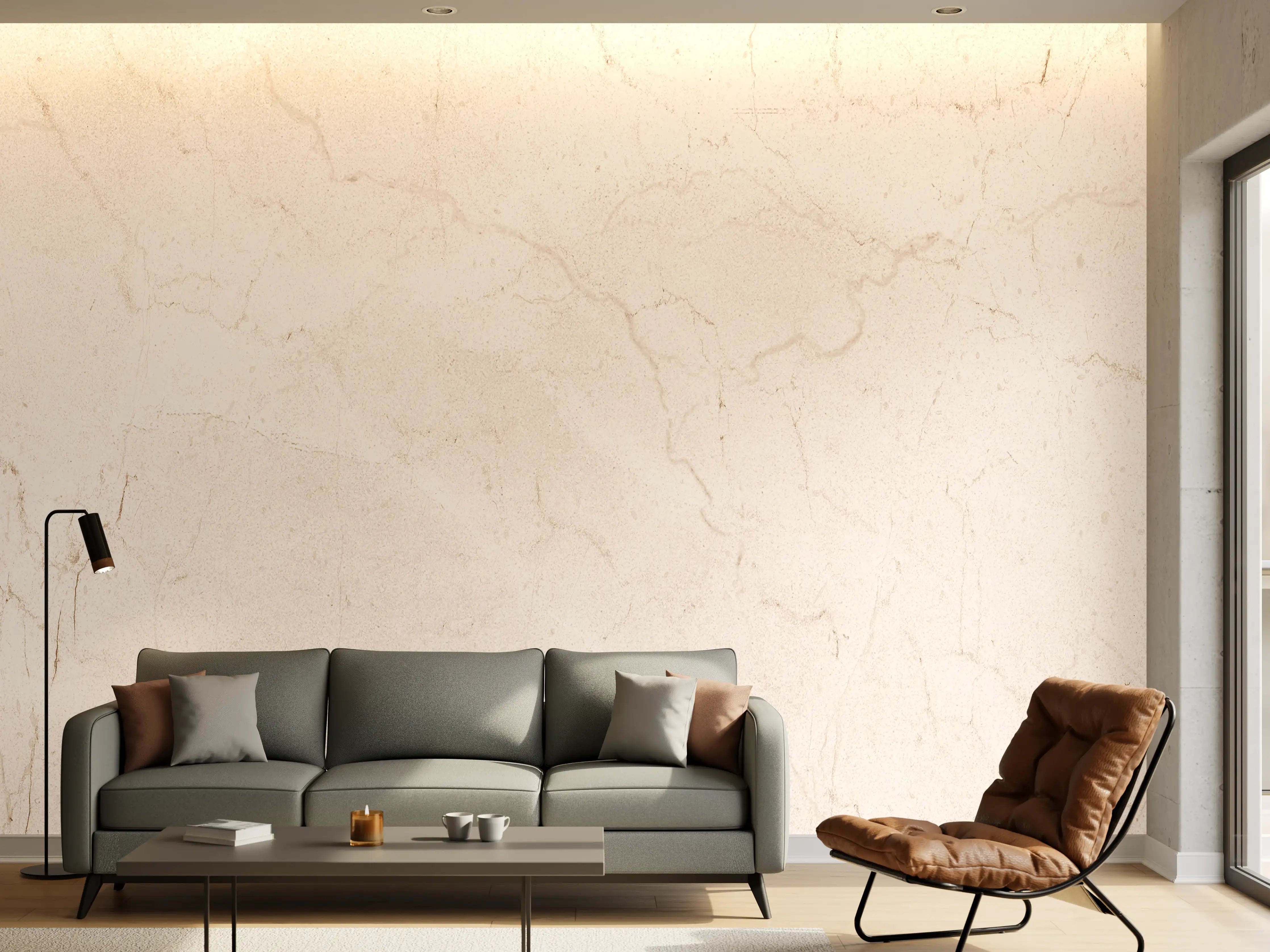 Wandverkleidung Wohnzimmer - Marmor Textur - Fliesenmuster