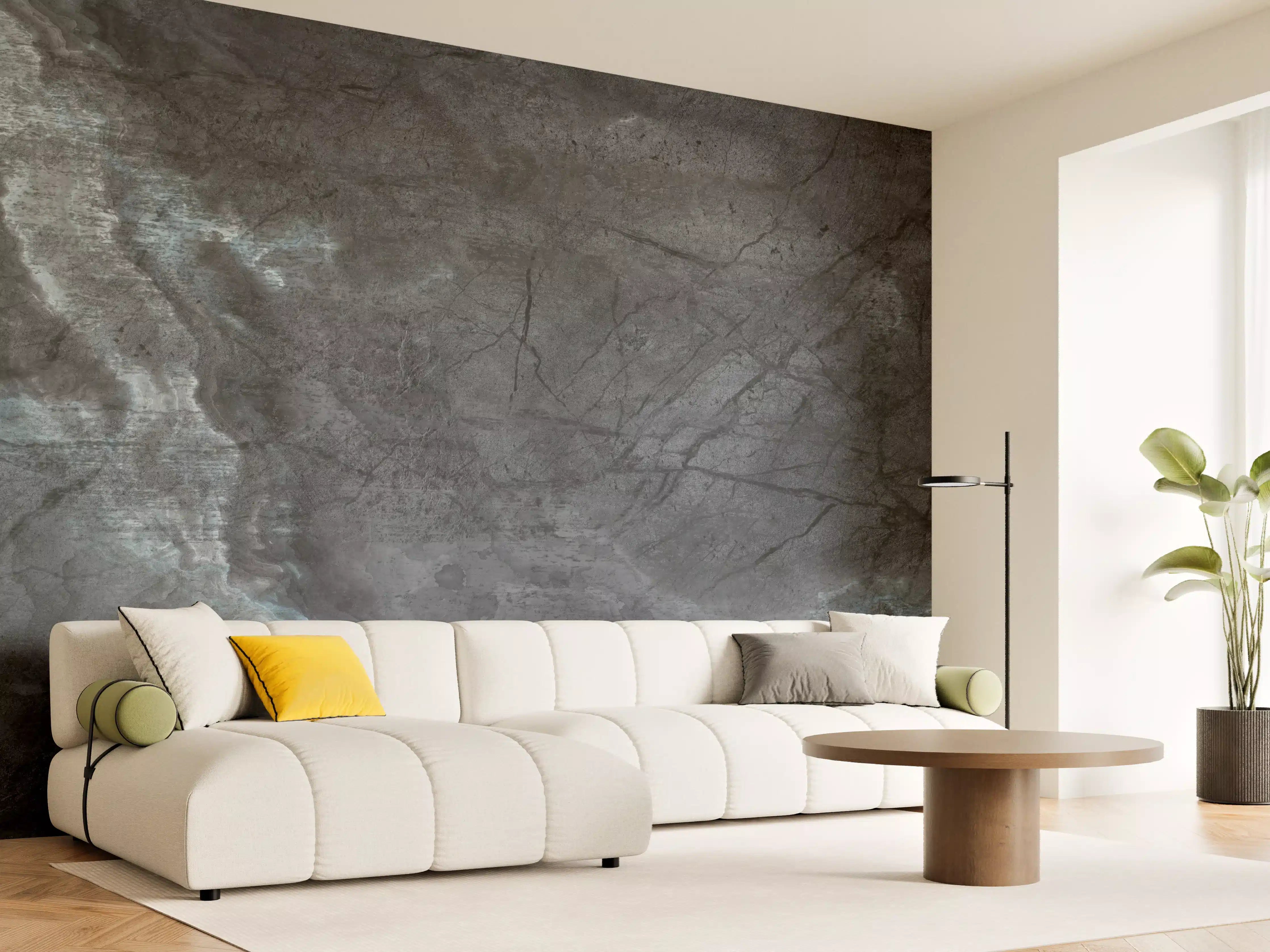 Wandverkleidung Wohnzimmer - Marmorstein Textur - Elegant