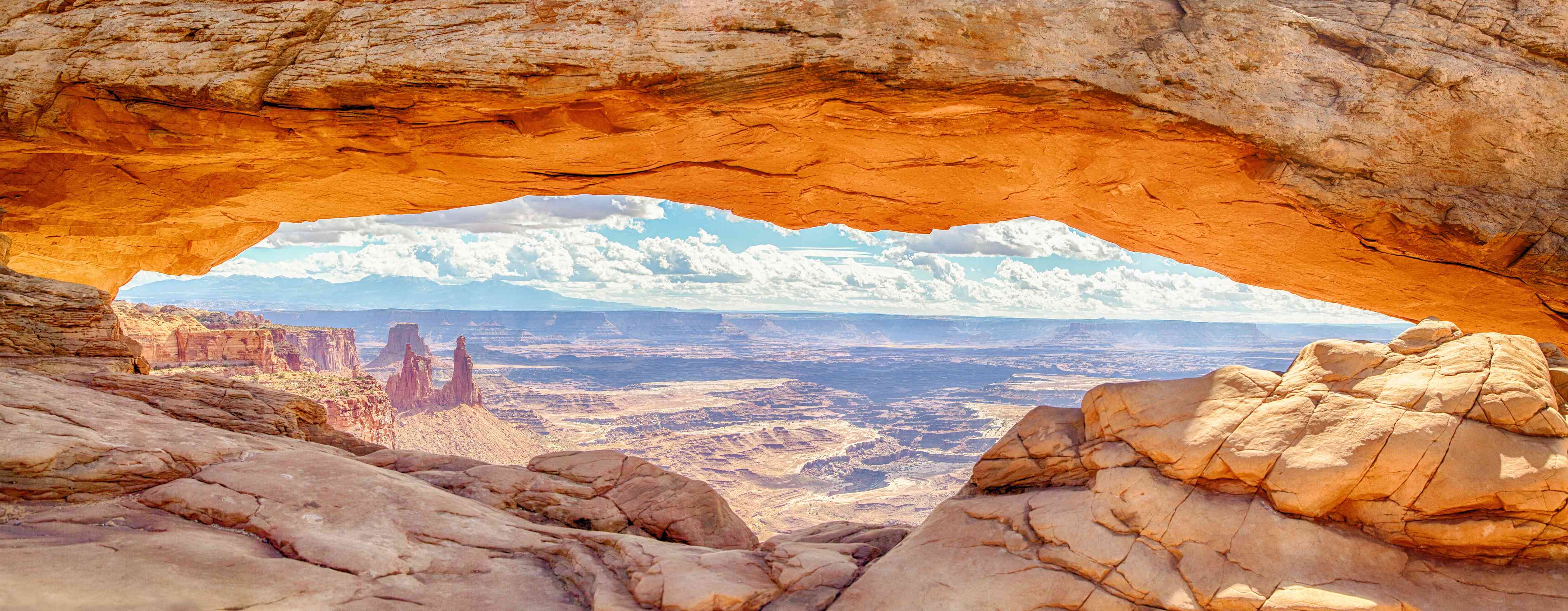 Wandverkleidung Wohnzimmer-Mesa Arch-Panorama bei Sonnenaufgang