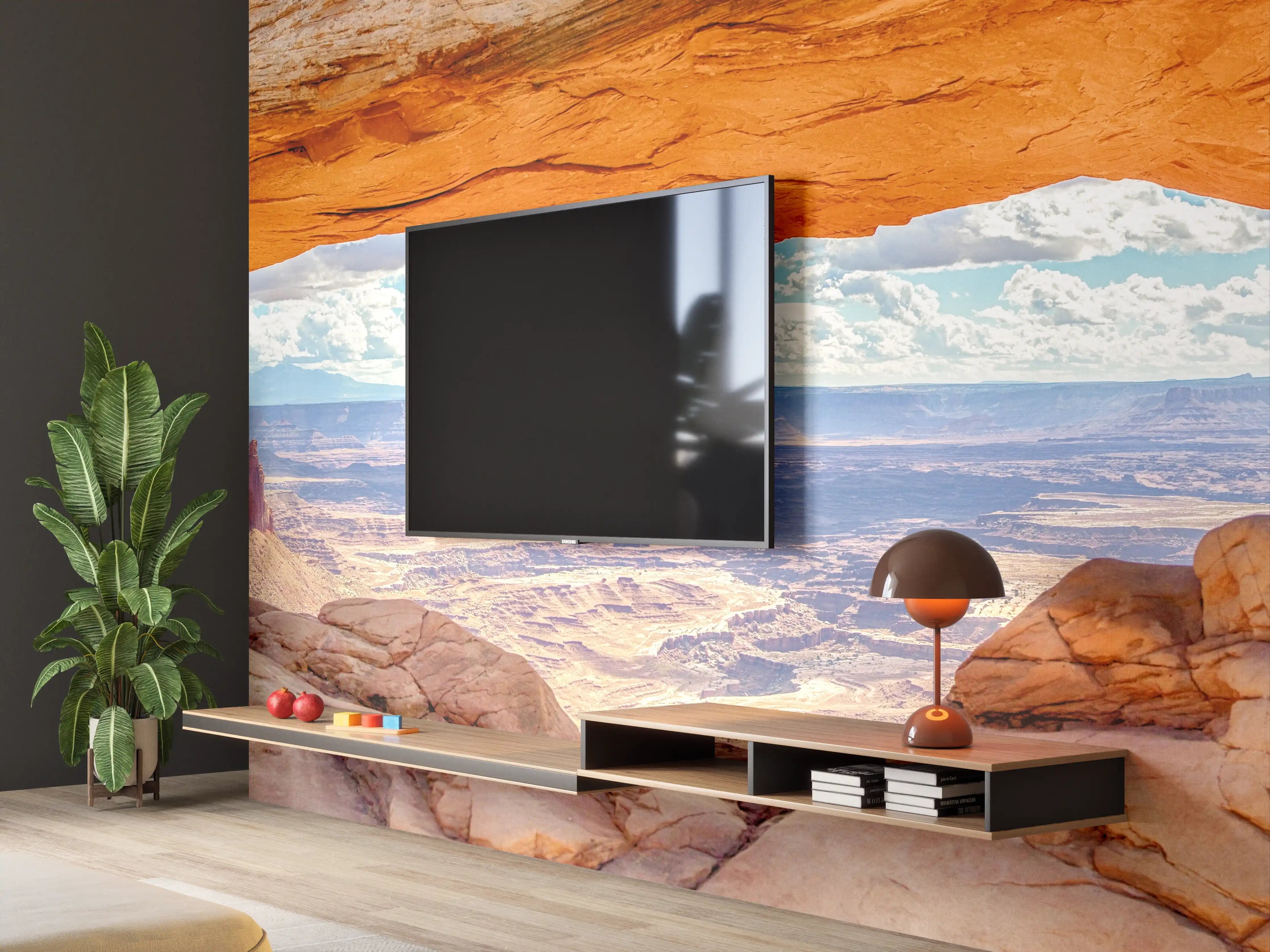 Wandverkleidung Wohnzimmer - Mesa Arch-Panorama bei Sonnenaufgang
