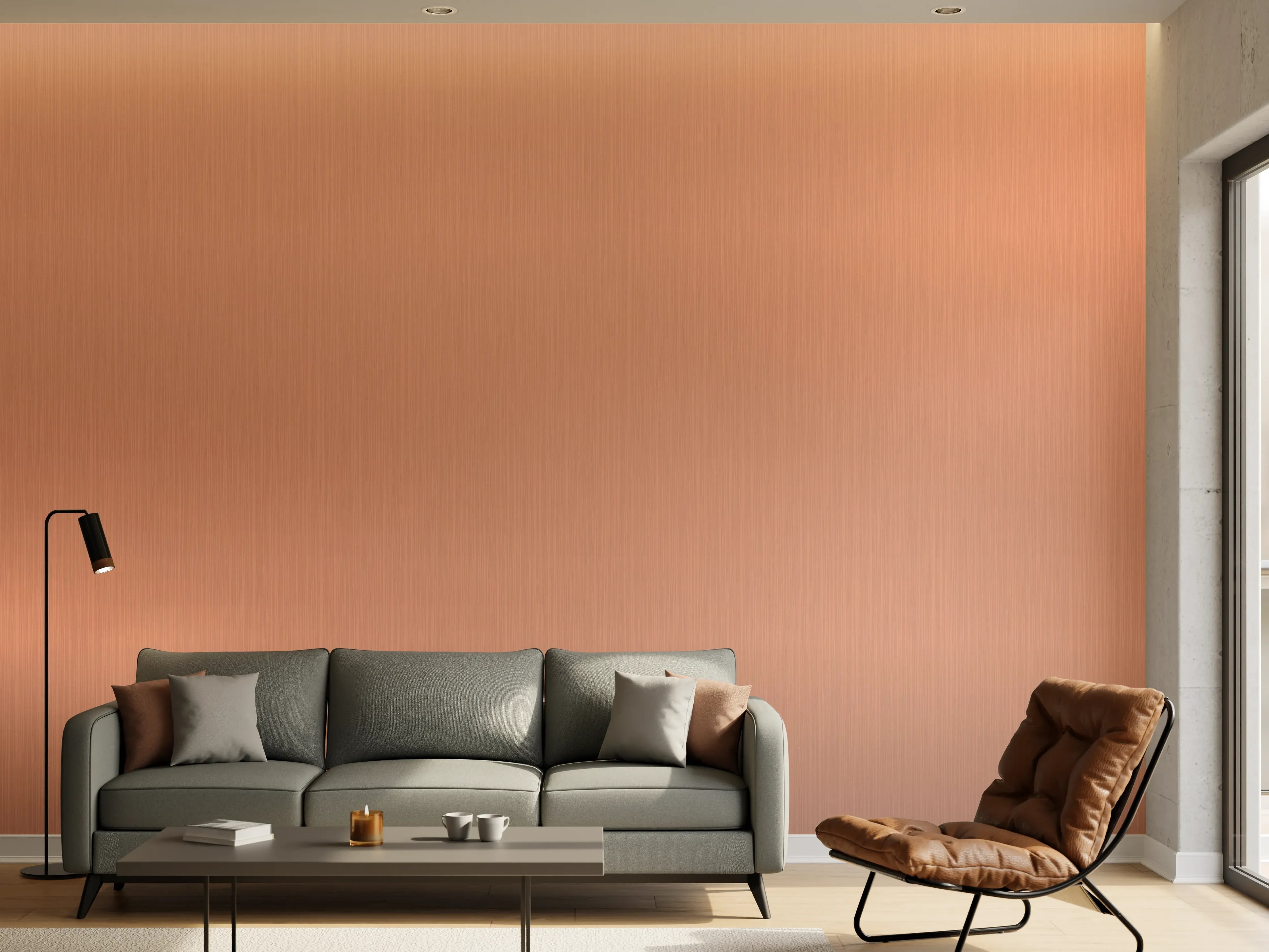 Wandverkleidung Wohnzimmer - Metallischer Gebürsteter Hintergrund