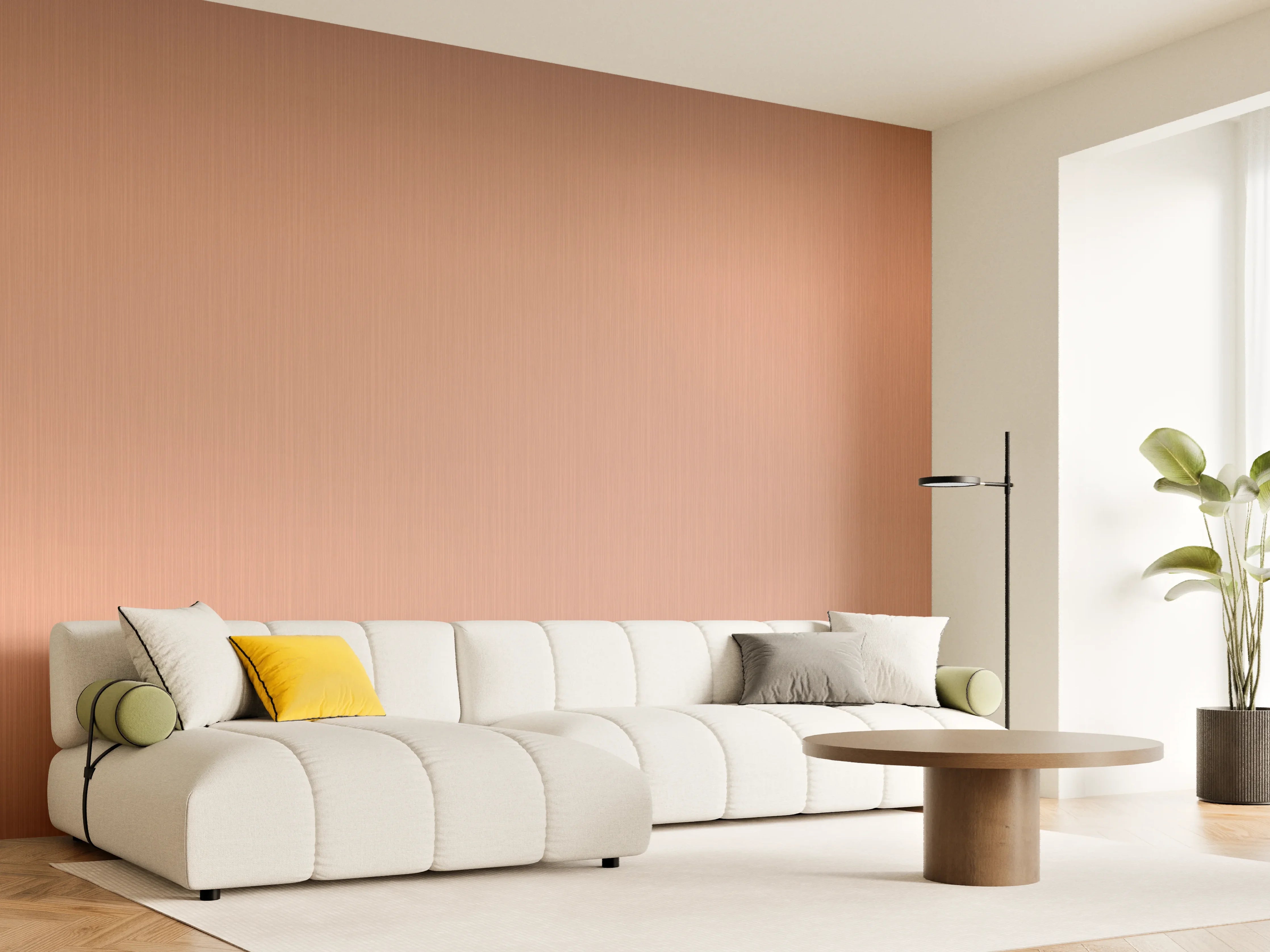 Wandverkleidung Wohnzimmer - Metallischer Gebürsteter Hintergrund