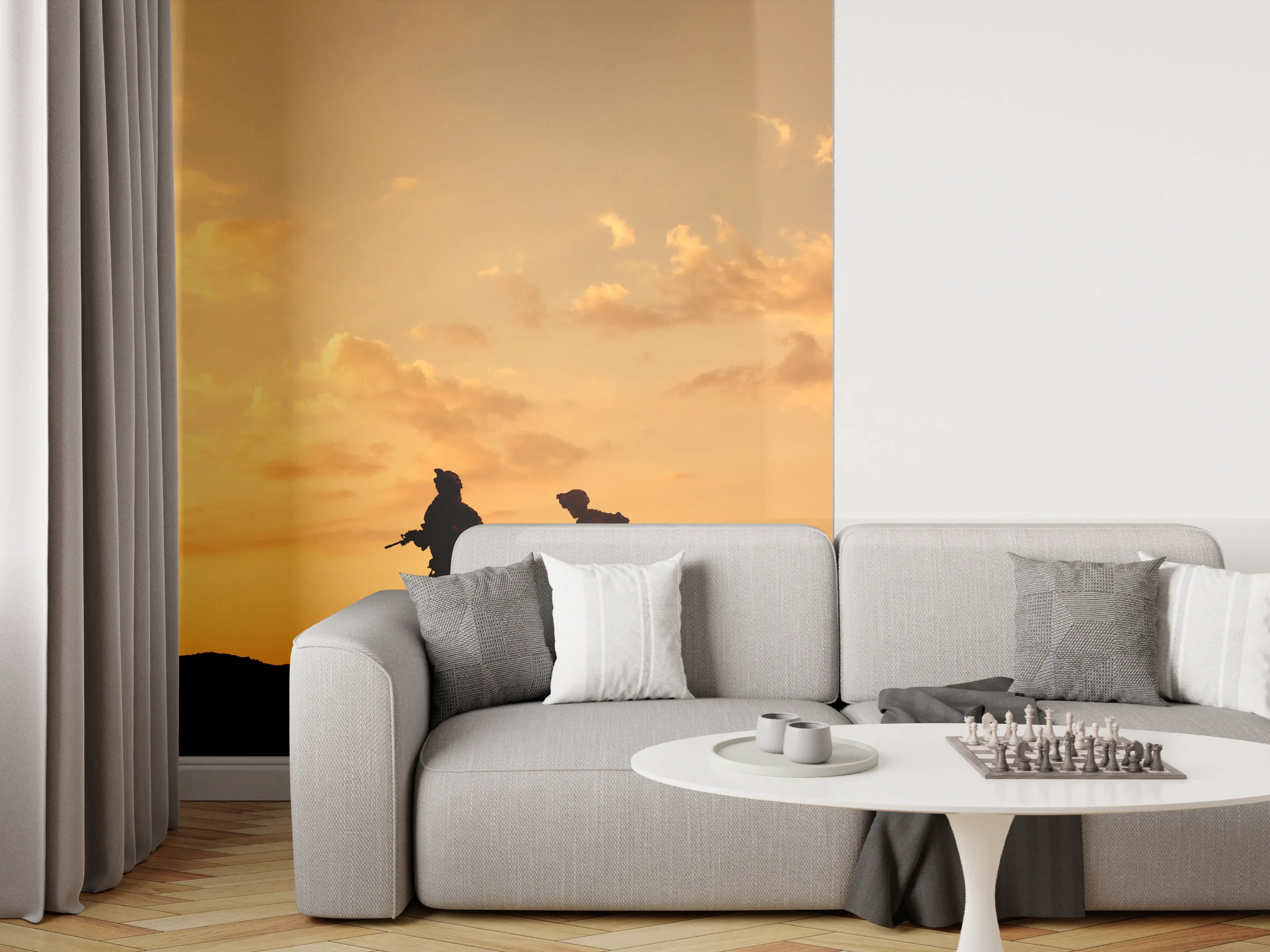 Wandverkleidung Wohnzimmer - Militärische Truppen