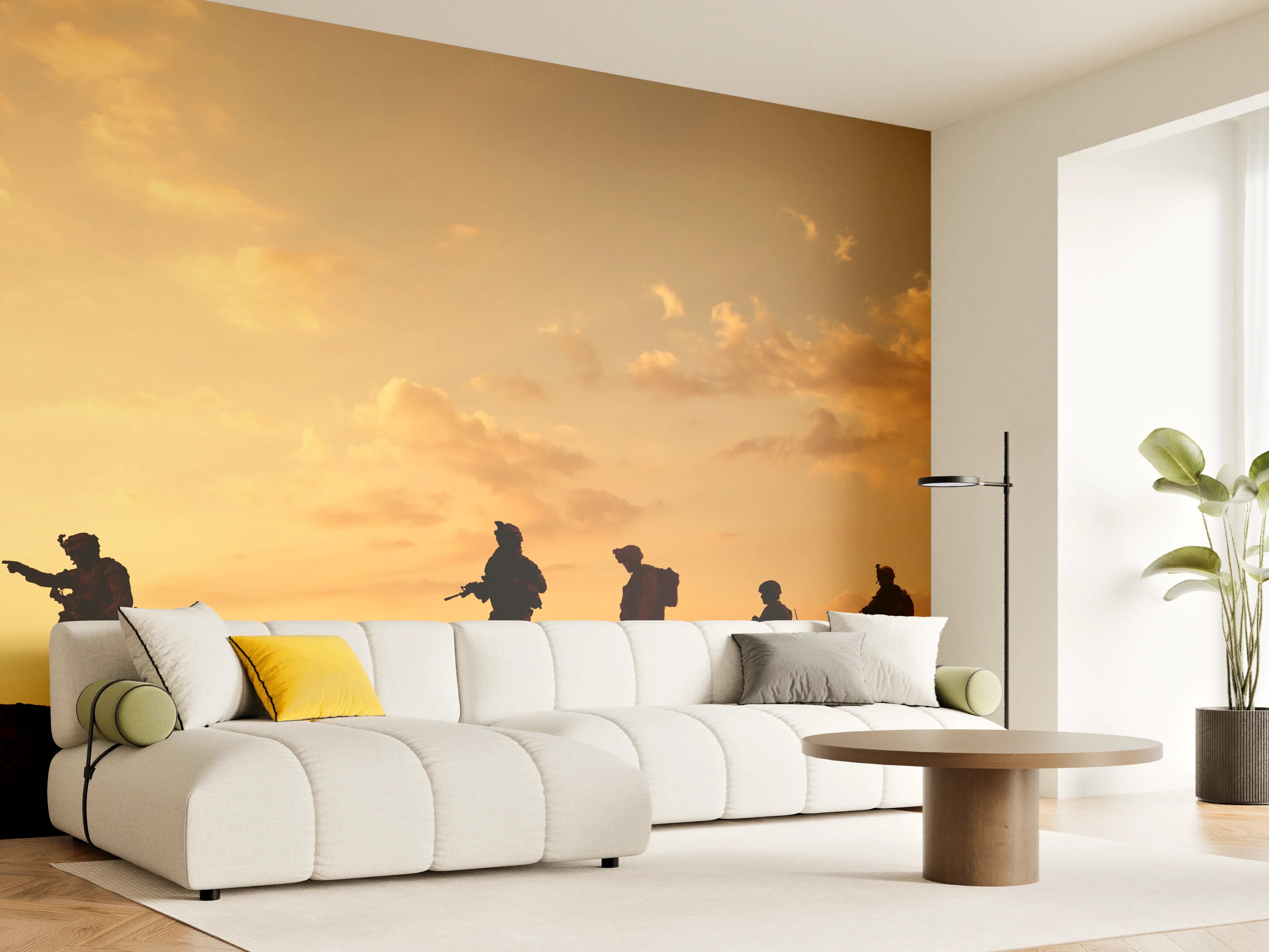 Wandverkleidung Wohnzimmer - Militärische Truppen