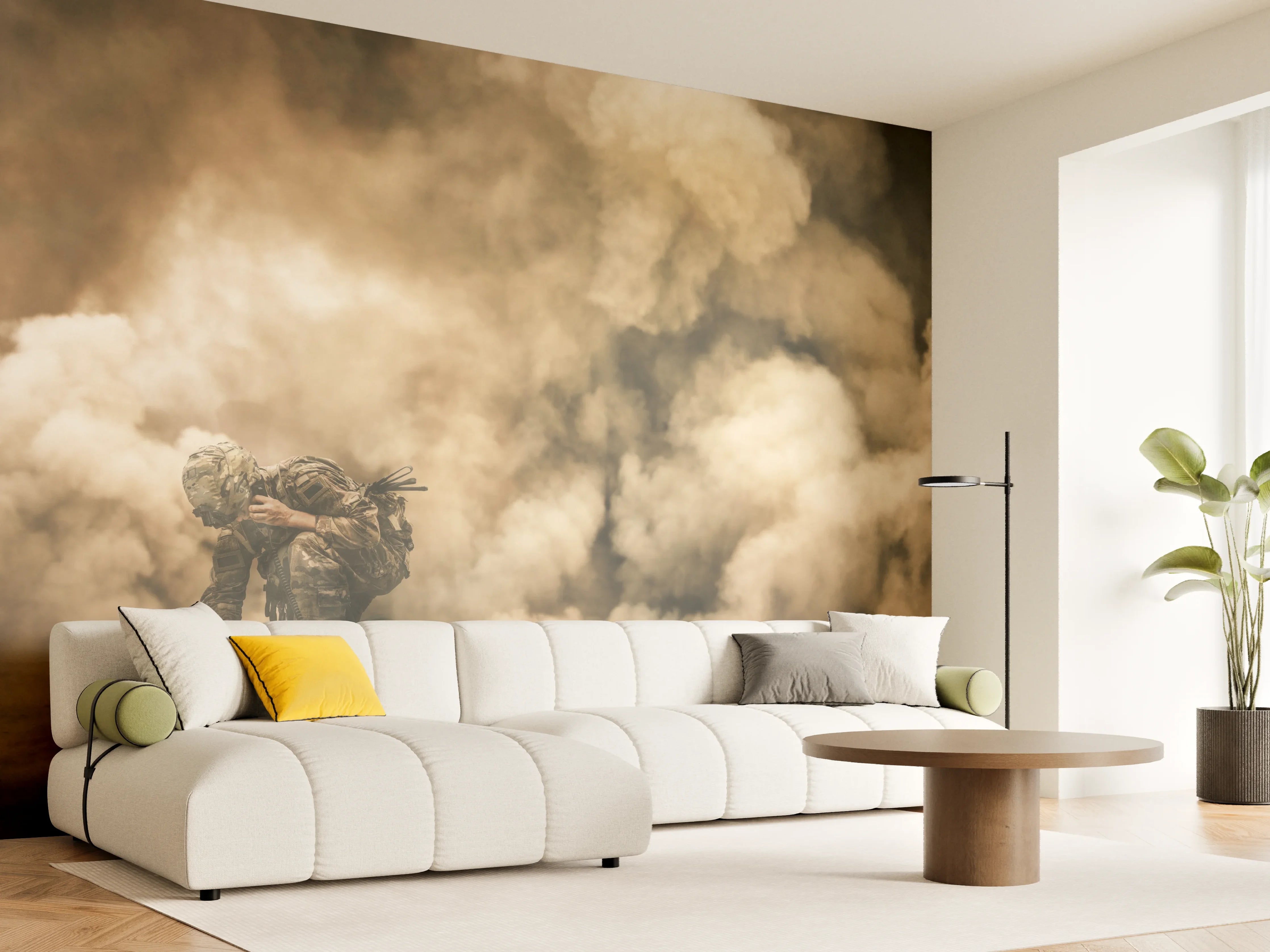 Wandverkleidung Wohnzimmer - Militärsoldat