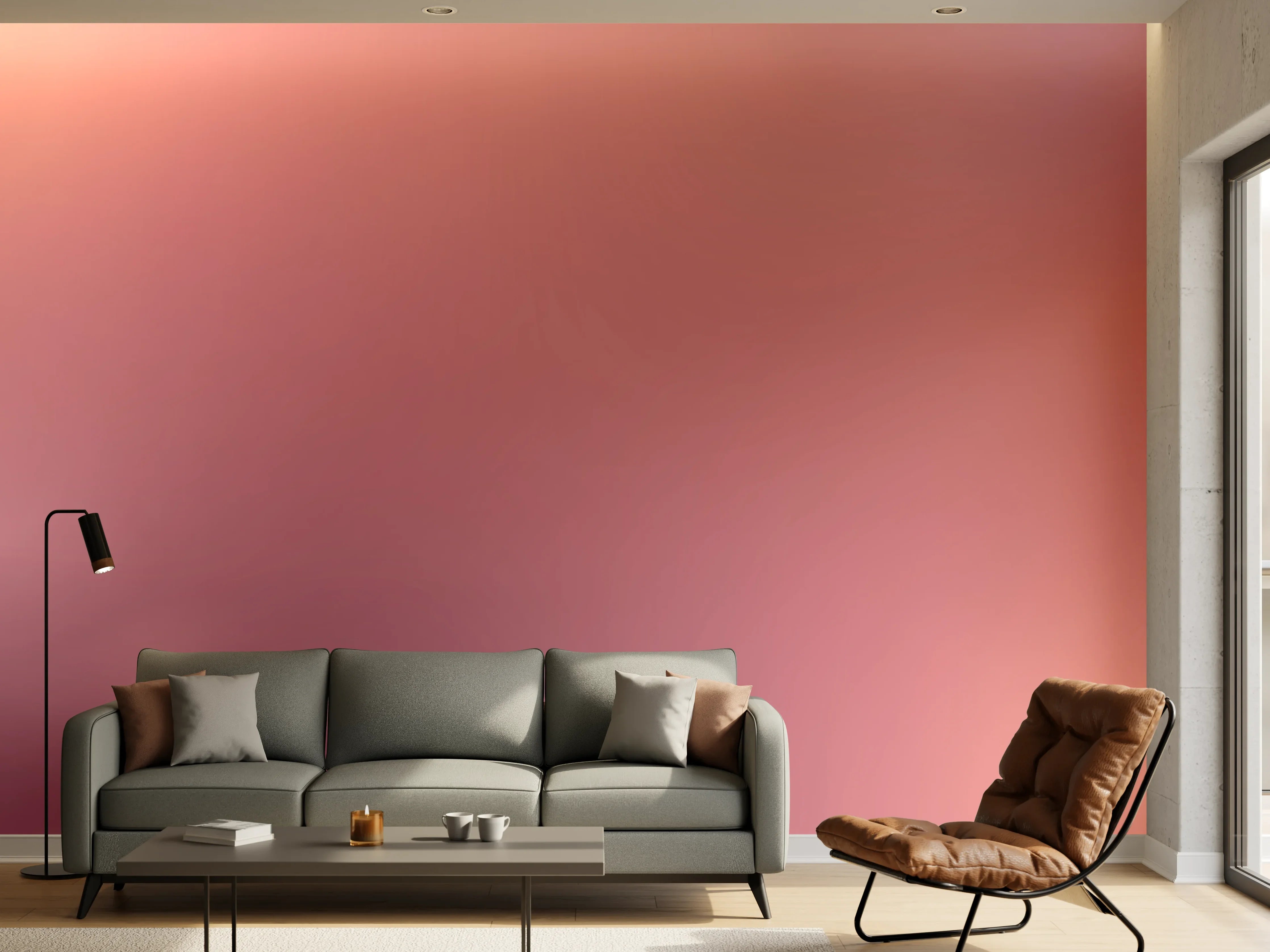 Wandverkleidung Wohnzimmer - Moderne Farbe mit sanfter Textur