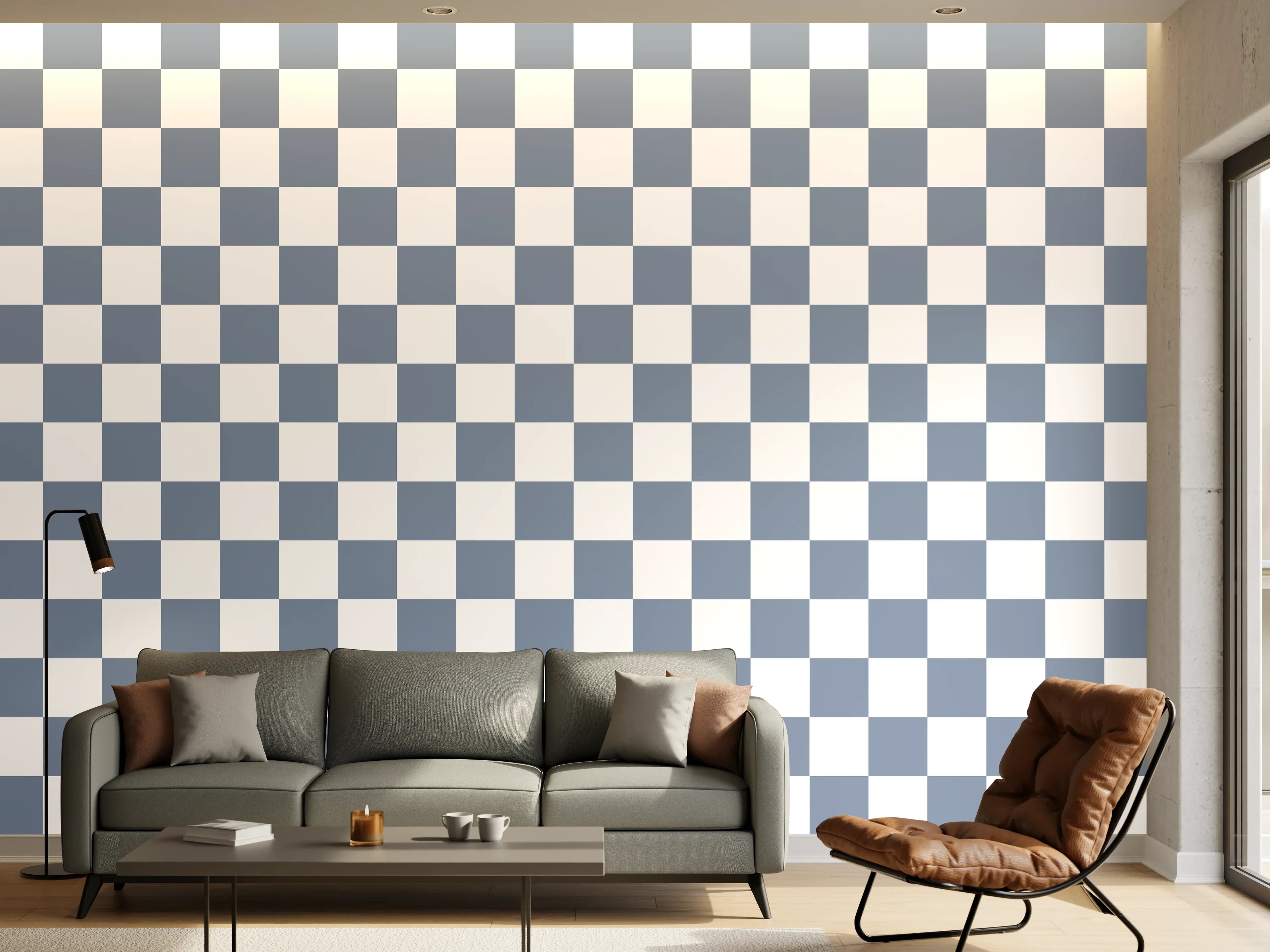 Wandverkleidung Wohnzimmer - Moderne Gestaltung mit Grau- und Weißtönen