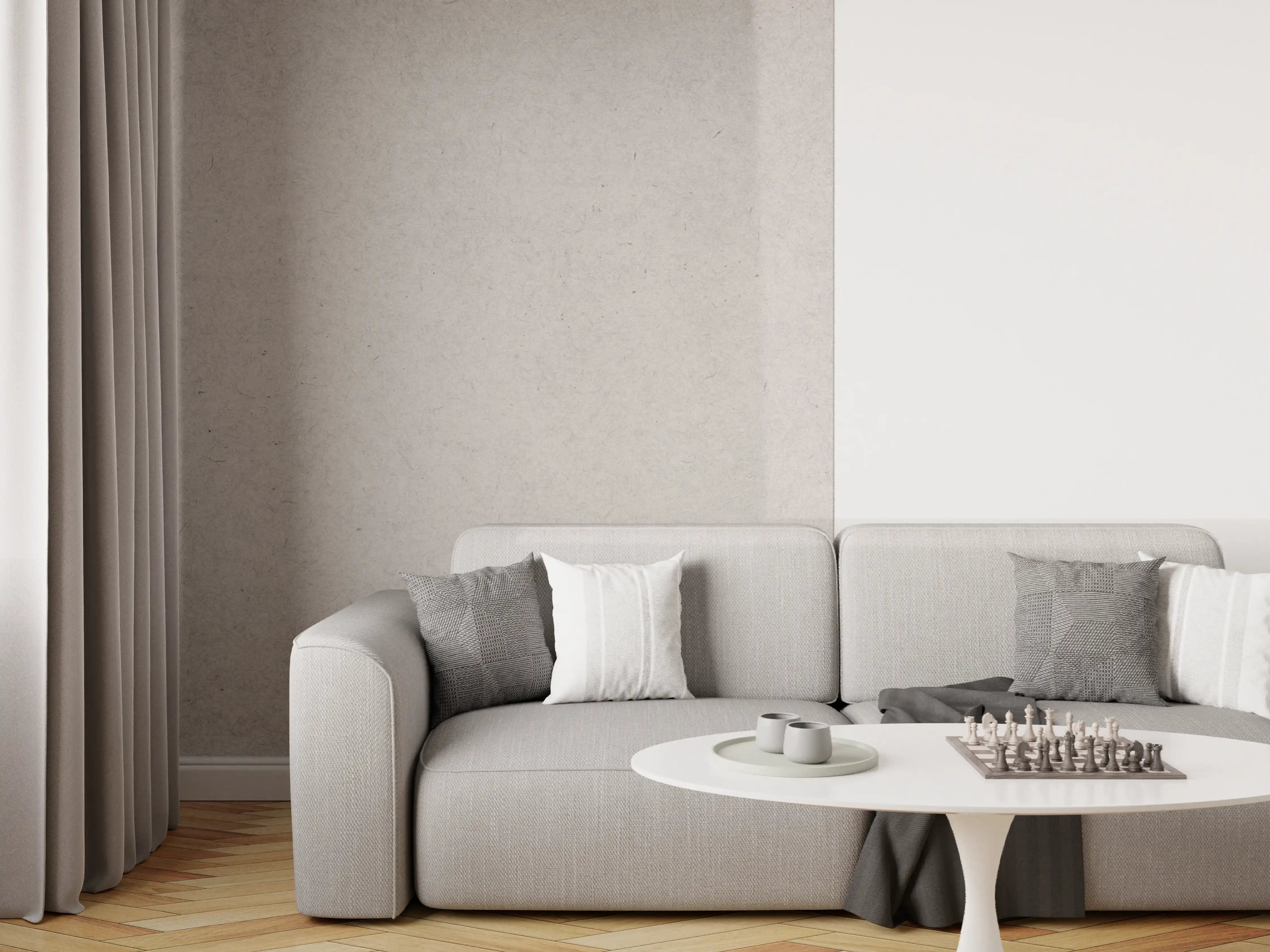 Wandverkleidung Wohnzimmer - Moderne Grau Fliesen