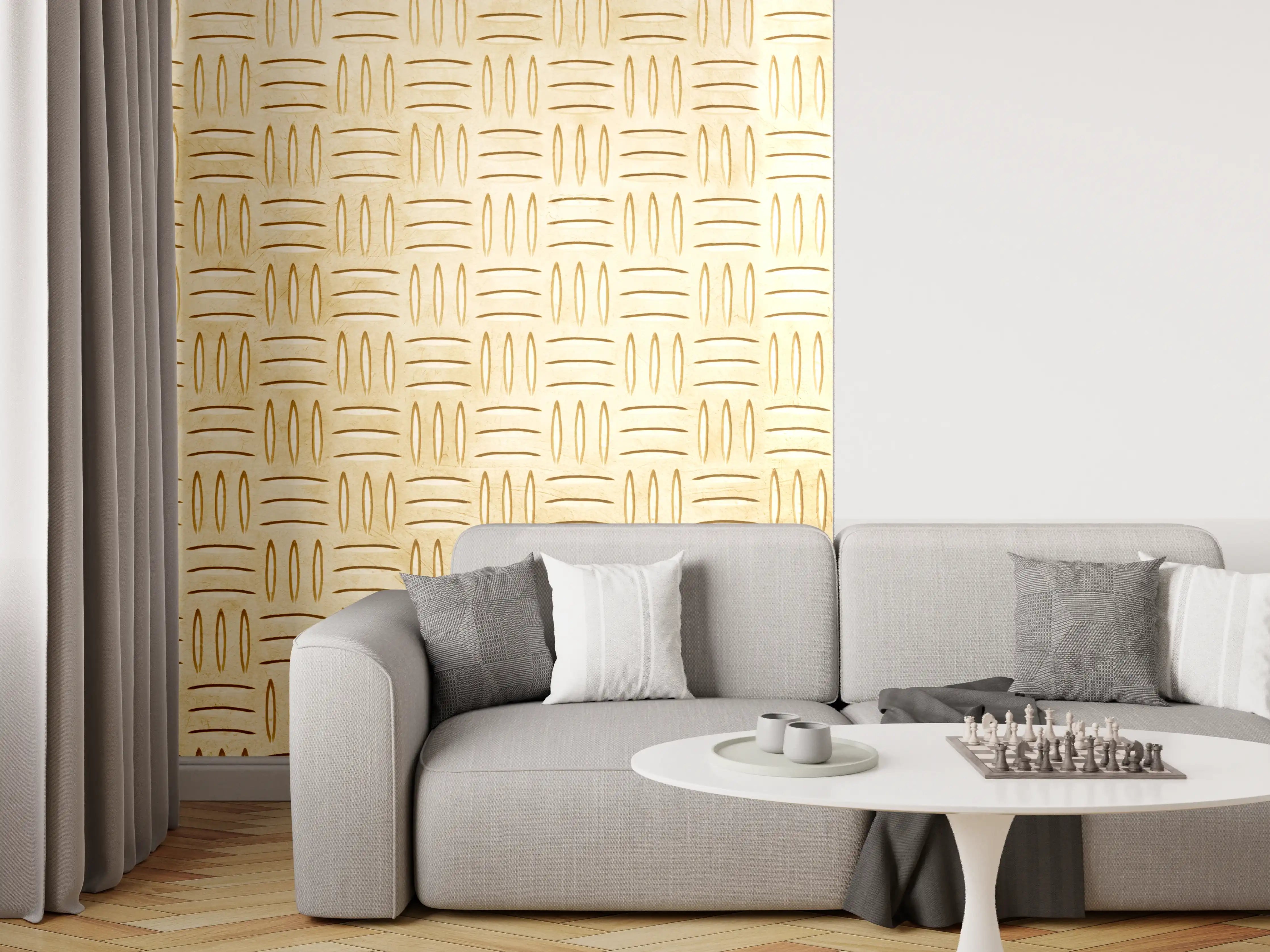 Wandverkleidung Wohnzimmer - Moderne Holzoptik Fliesen für Zuhause