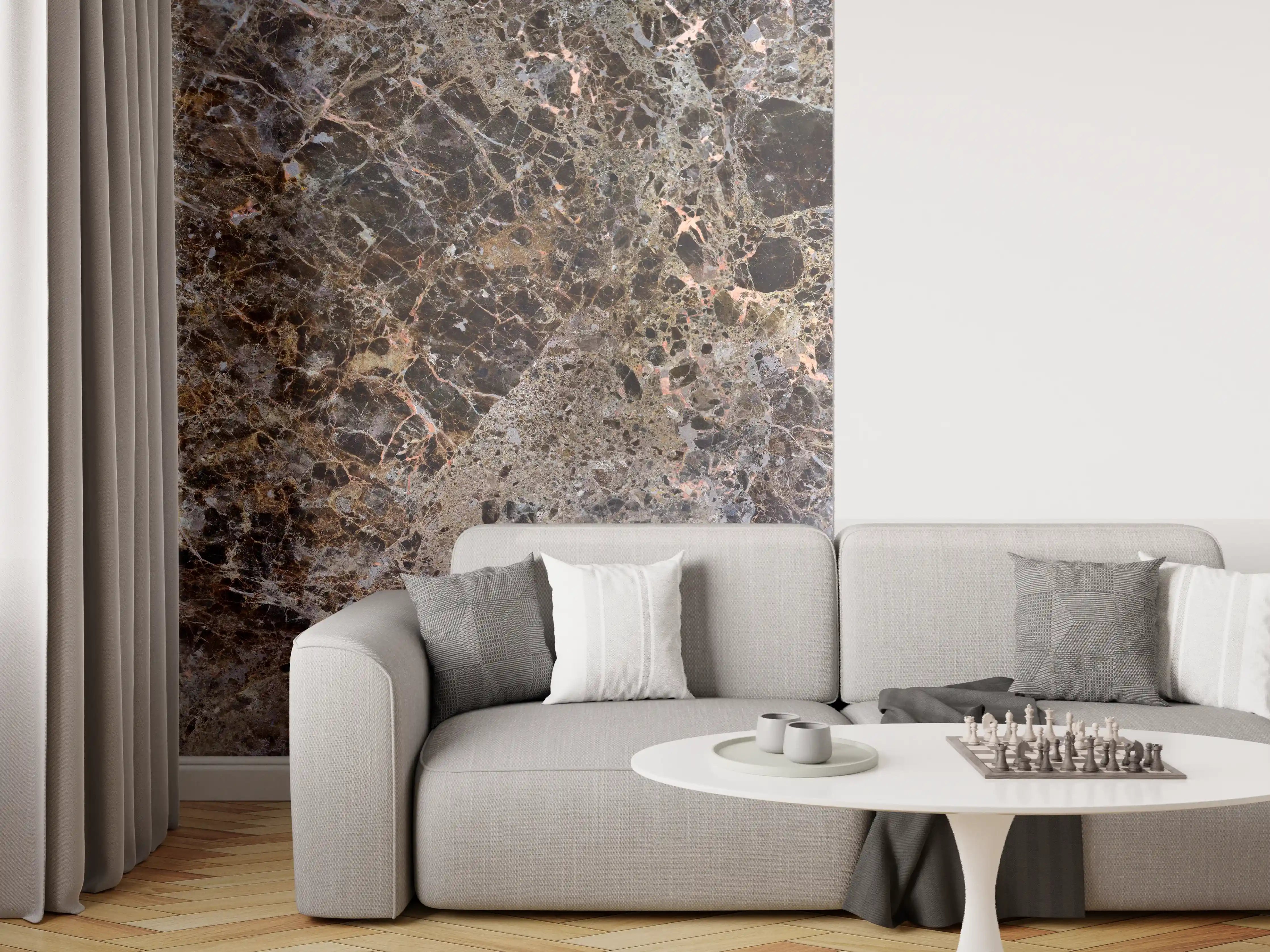 Wandverkleidung Wohnzimmer - Moderne Marmor Granit Textur