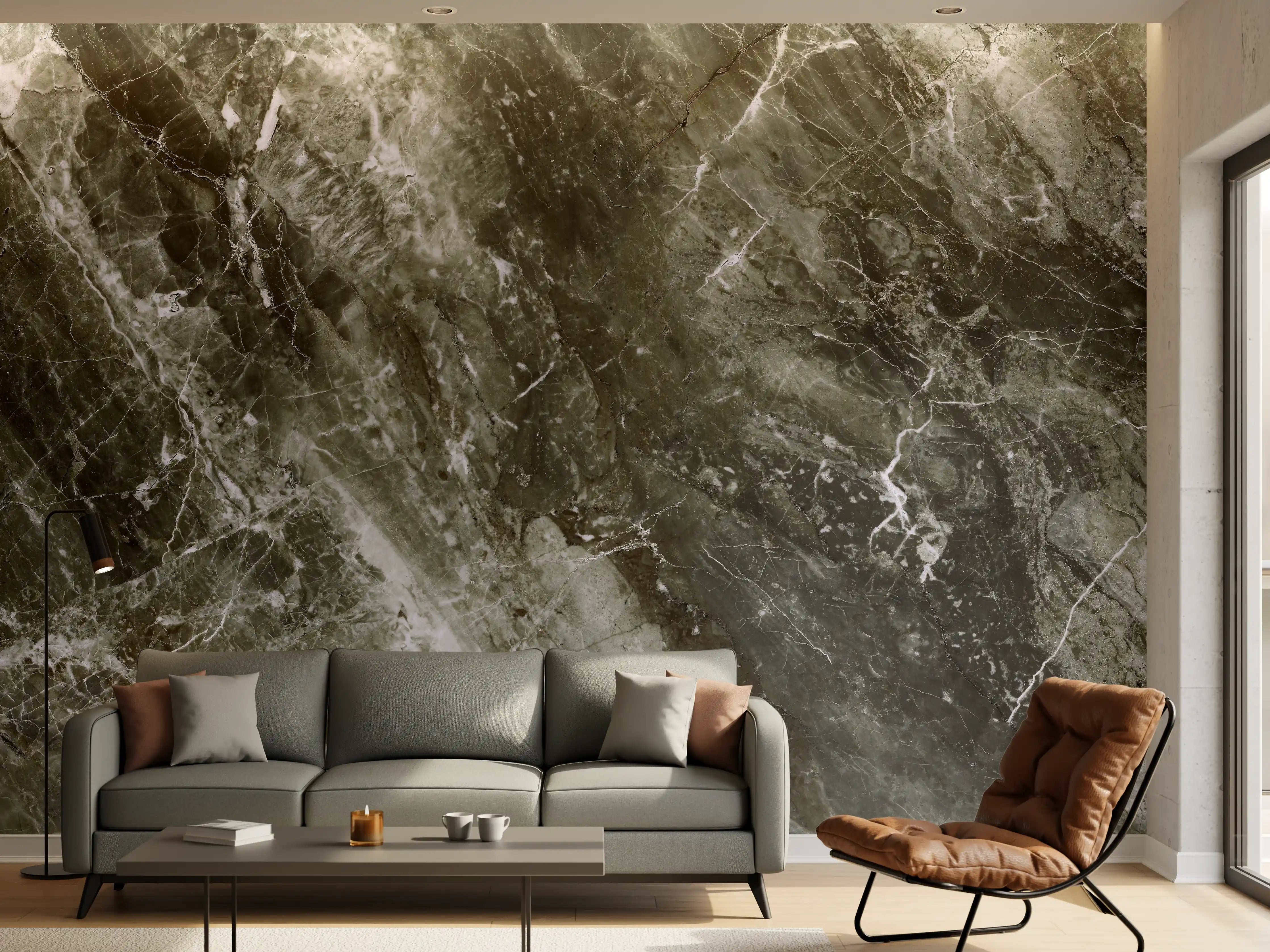 Wandverkleidung Wohnzimmer - Moderne Marmor Textur