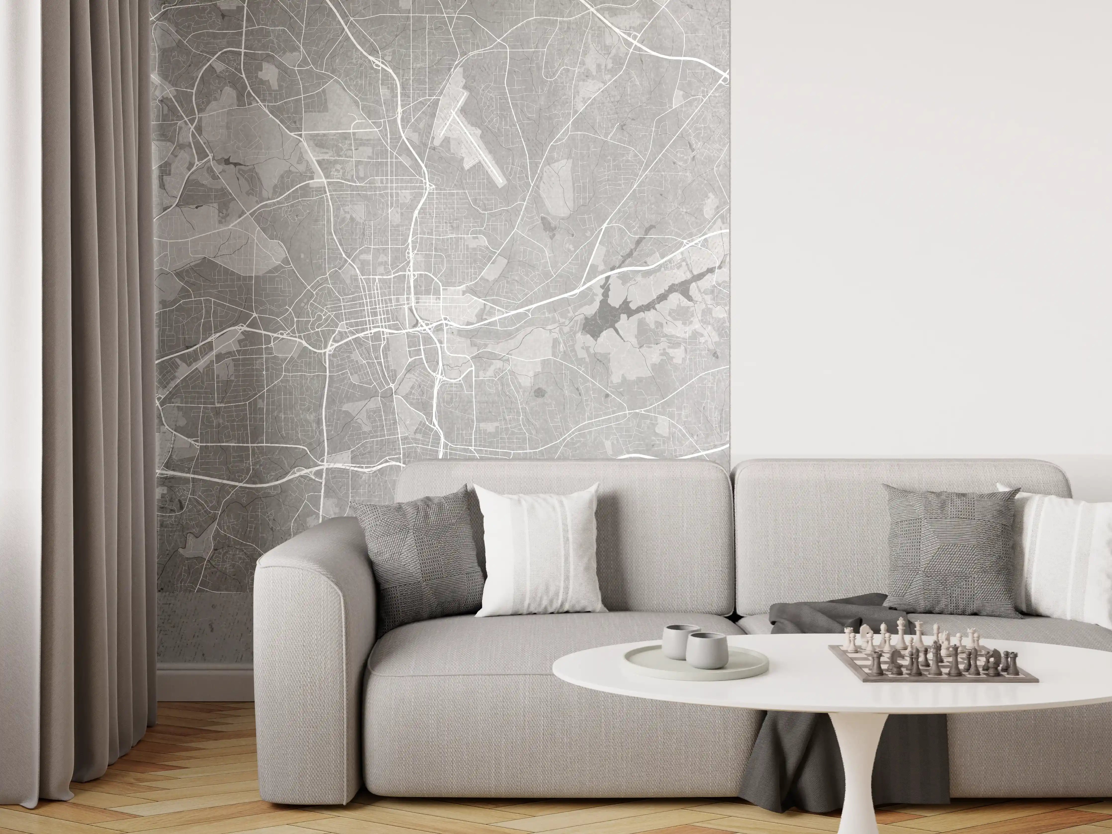 Wandverkleidung Wohnzimmer - Moderne Stadtkarte von Winston-Salem