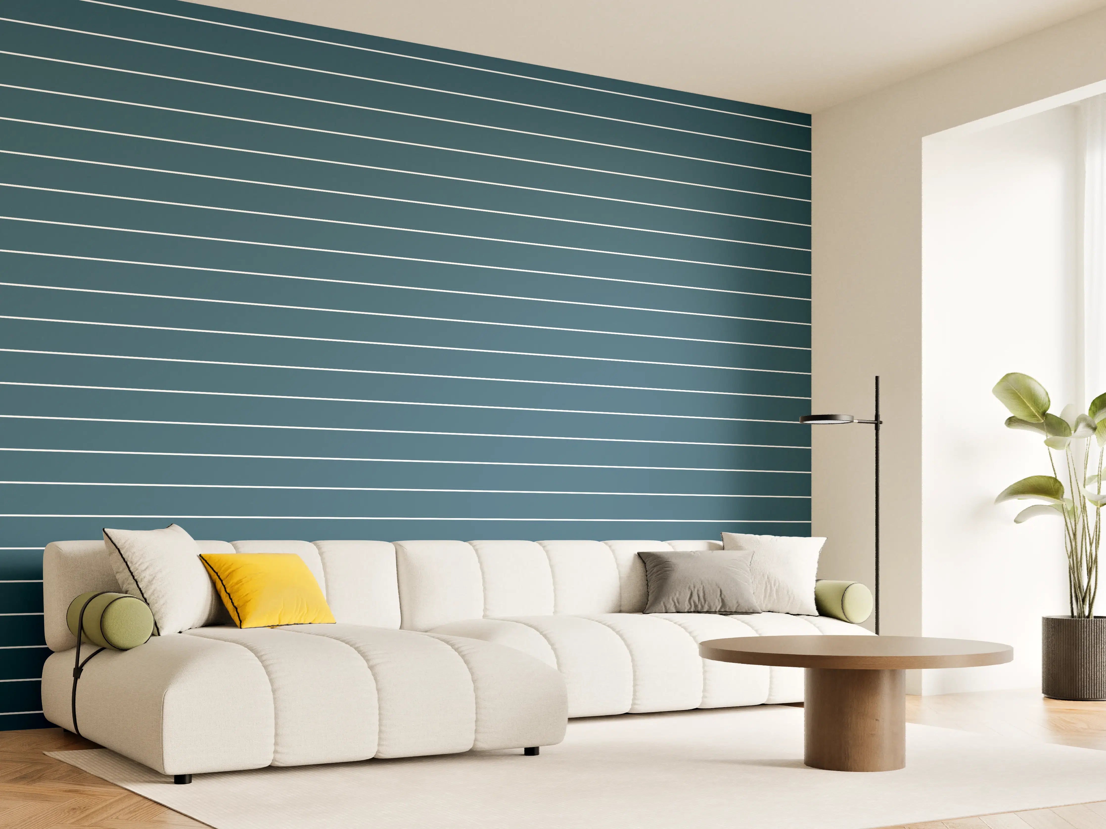 Wandverkleidung Wohnzimmer - Moderne Streifendekor-Vorlage